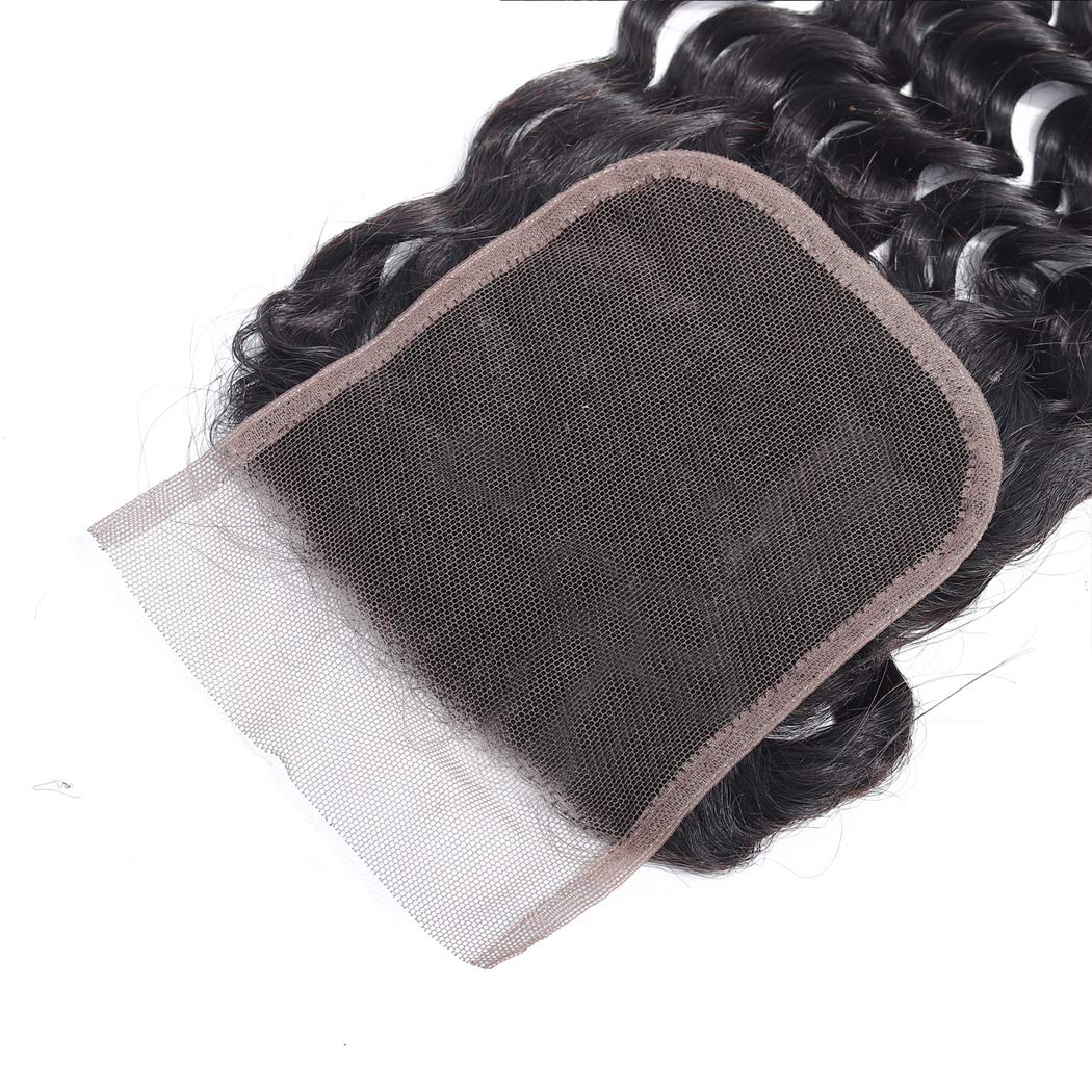 Odir 20 Inch Water Wave 4X4 Lace Closure Brazilian Human Hair 150% Density 9A 100% Unprocessed Wet And Wavy Hand Tied Swiss Lace
