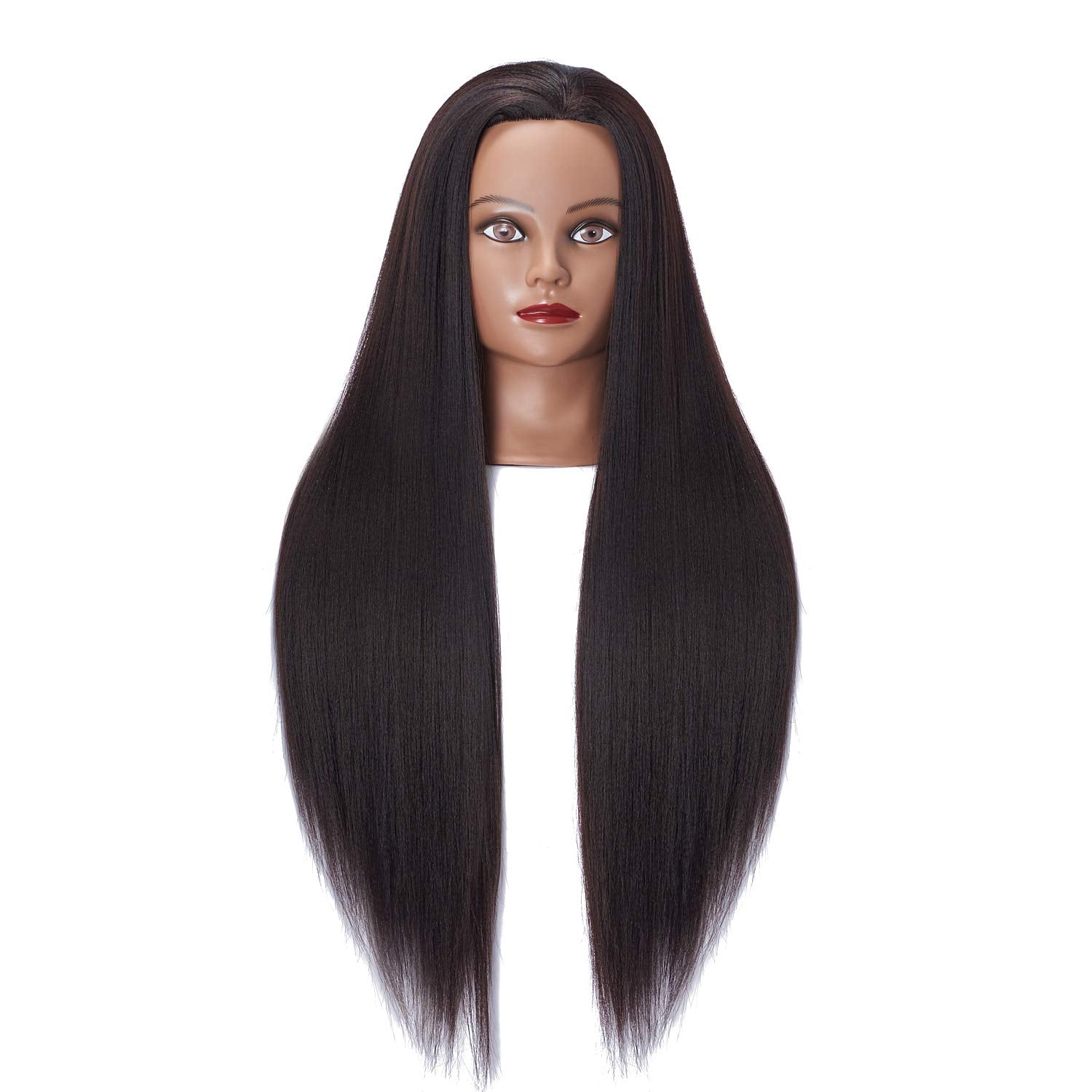 Headstar Mannequin Head 26-28'' Manikin Head Yaki Synthetic Fiber Hairdresser Styling Training Head Model Cosmetology Doll Head