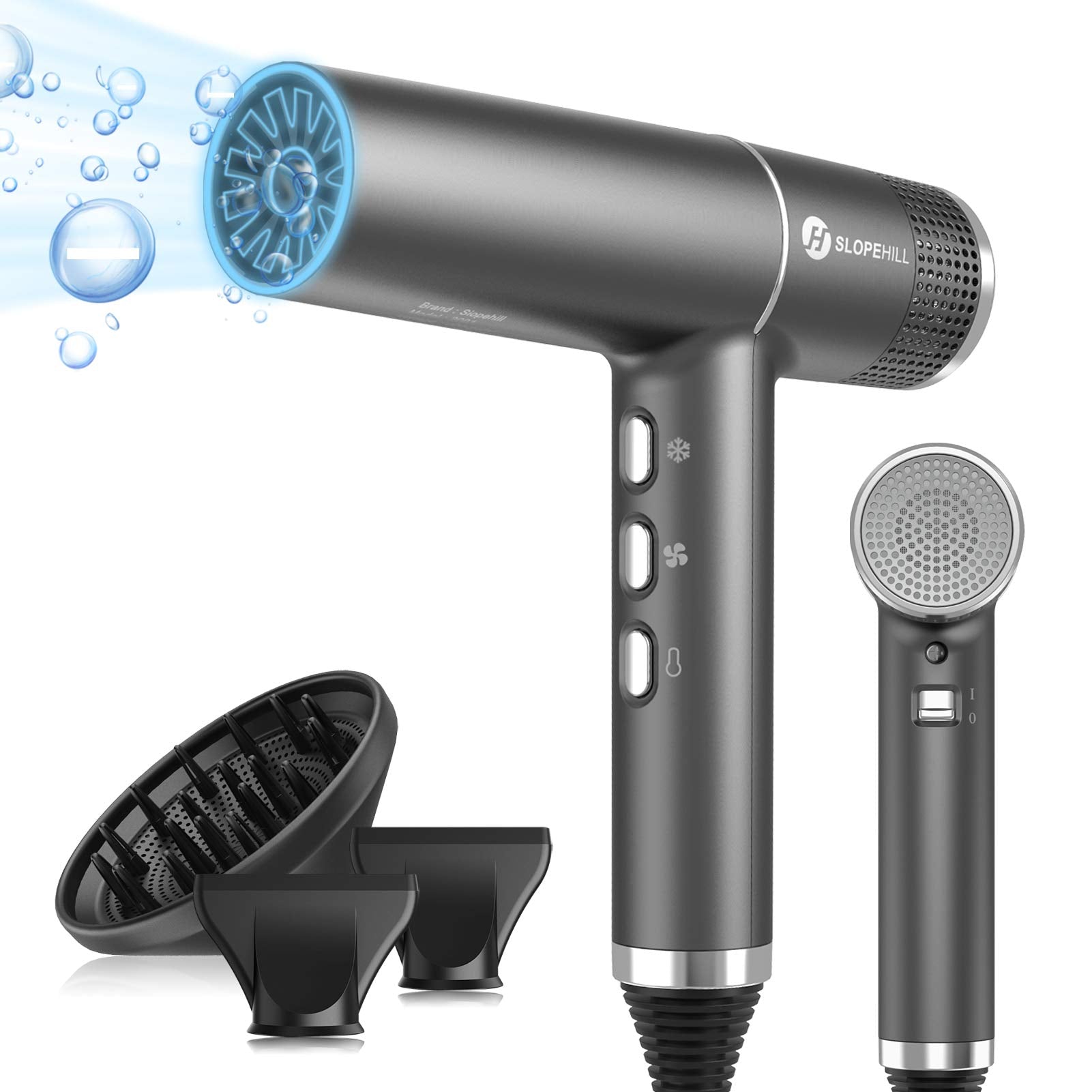 slopehill Hair Dryer with Unique Brushless Motor | Intelligent Fault Diagnosis | Innovative Microfilter | Oxy Active Technology