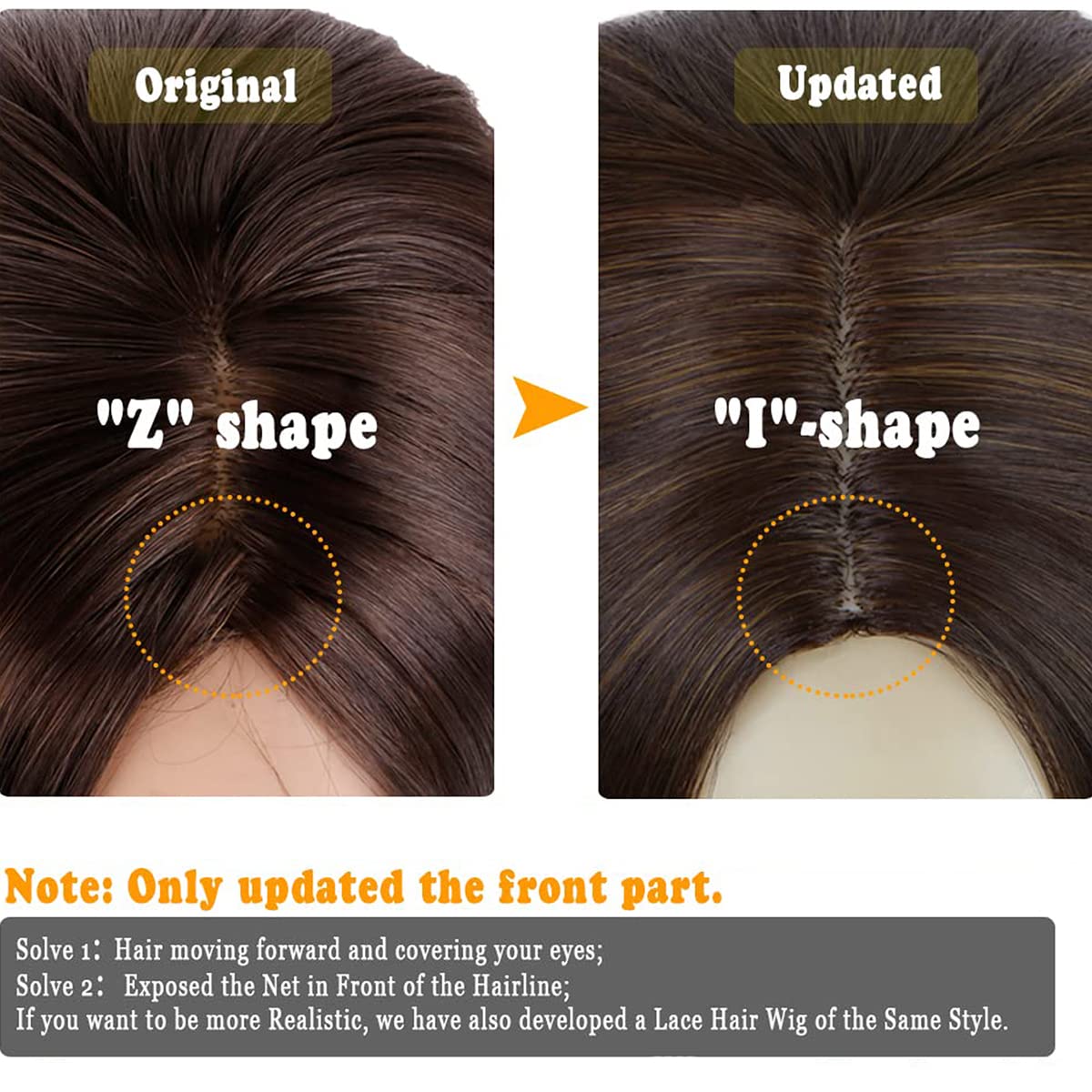 QUEENTAS Short Brown Bob Wig Shoulder Length Straight Bob Synthetic Hair Wigs for White Women with Middle Part Bangs Daily Use (