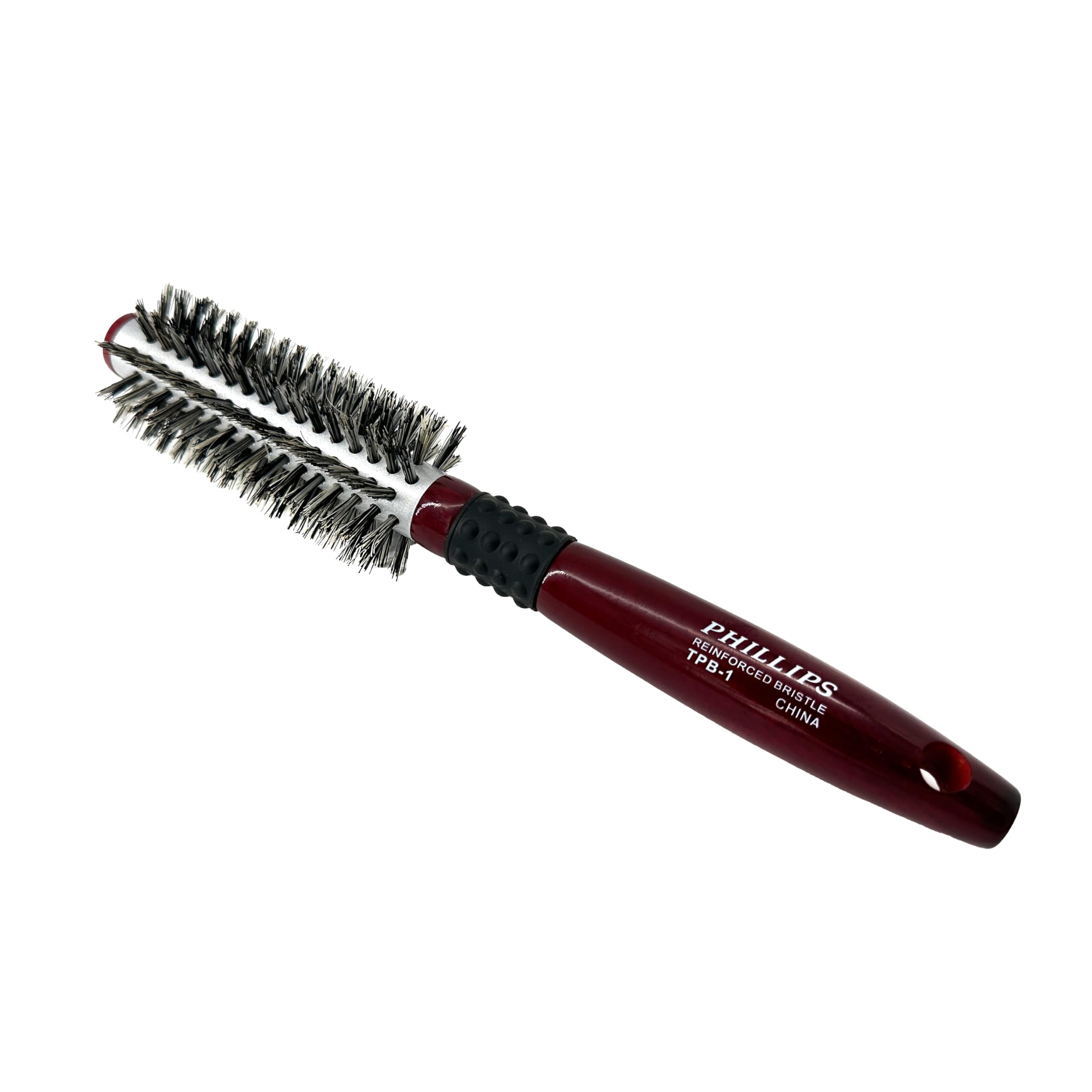 Phillips Brush Thermal Ceramic 1.5 Inch Round Hair Brush, 100% Pure Boar Bristles & Ergonomic Beech Wood Handle - Ceramic Barrel