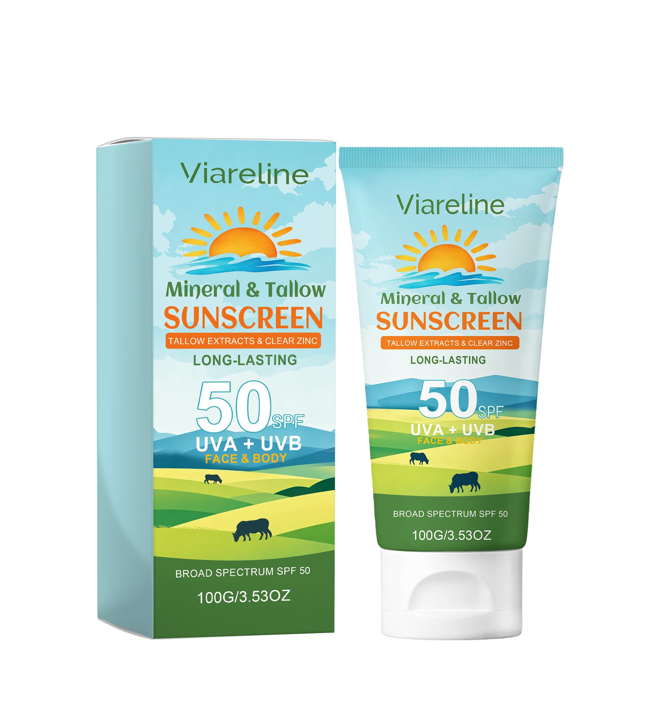 Viareline Mineral & Tallow Sunscreen SPF 50, 100g