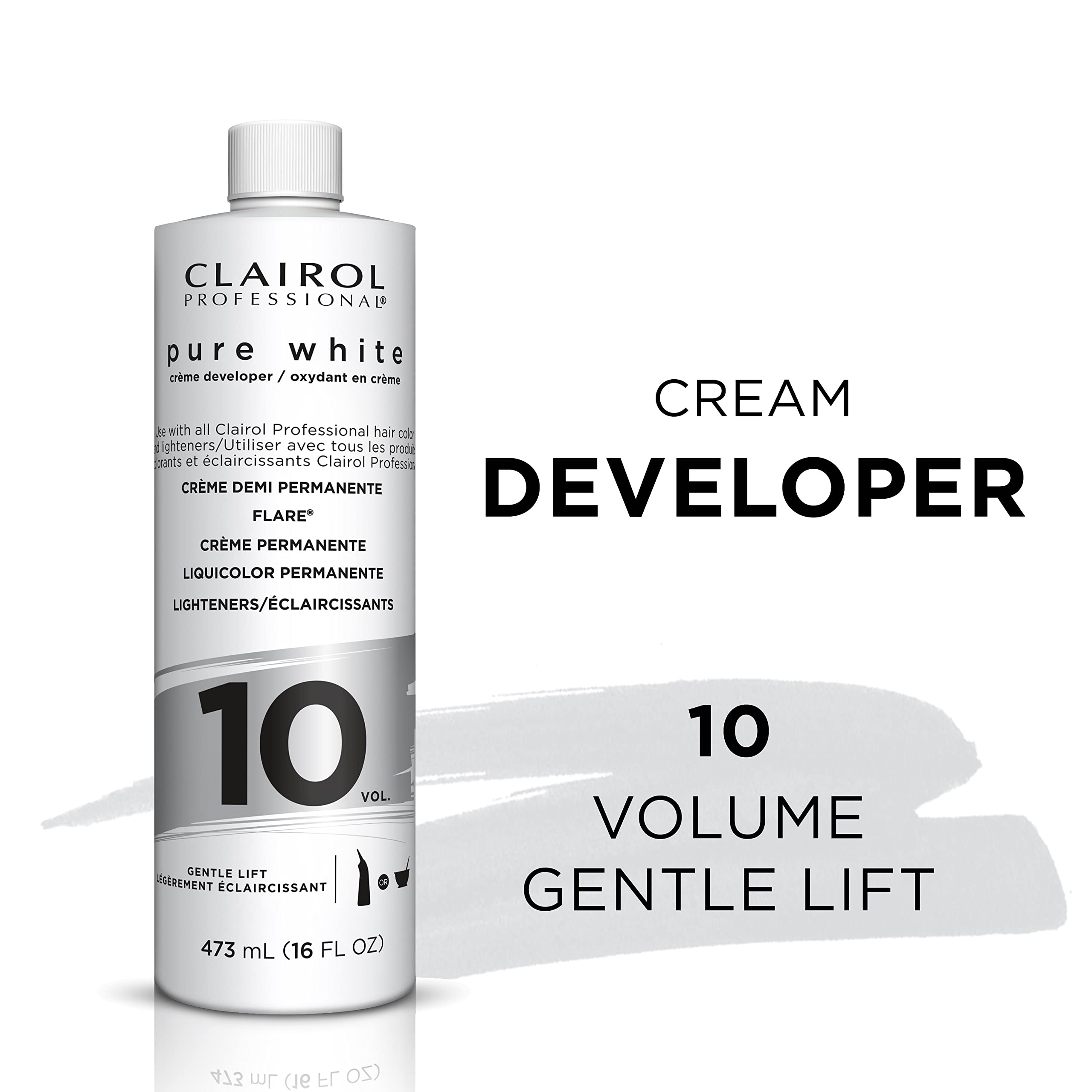 Clairol Professional Pure White 10 Volume Crme Developer, 16 Oz