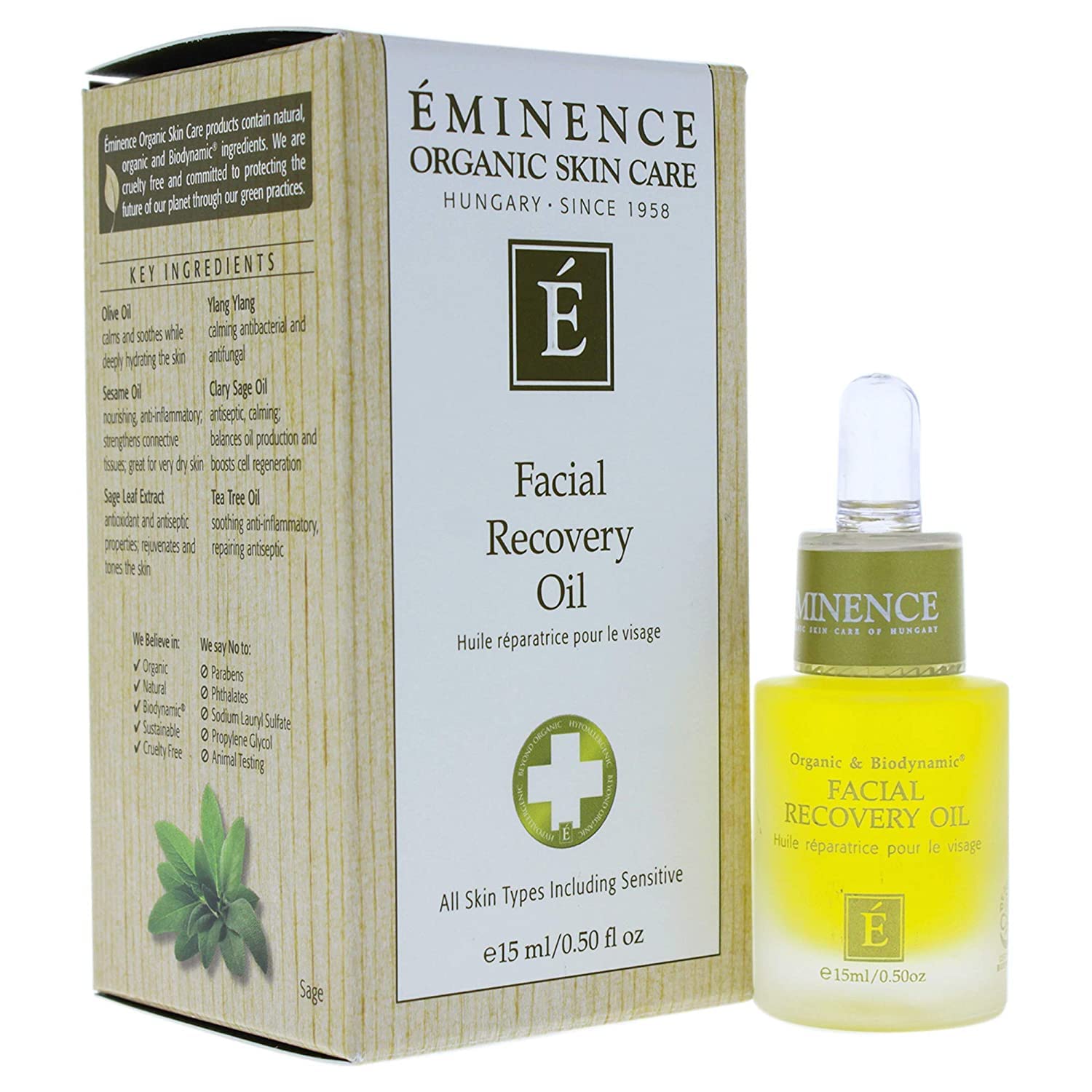Minence Facial Recovery Oil, 0.5 Oz