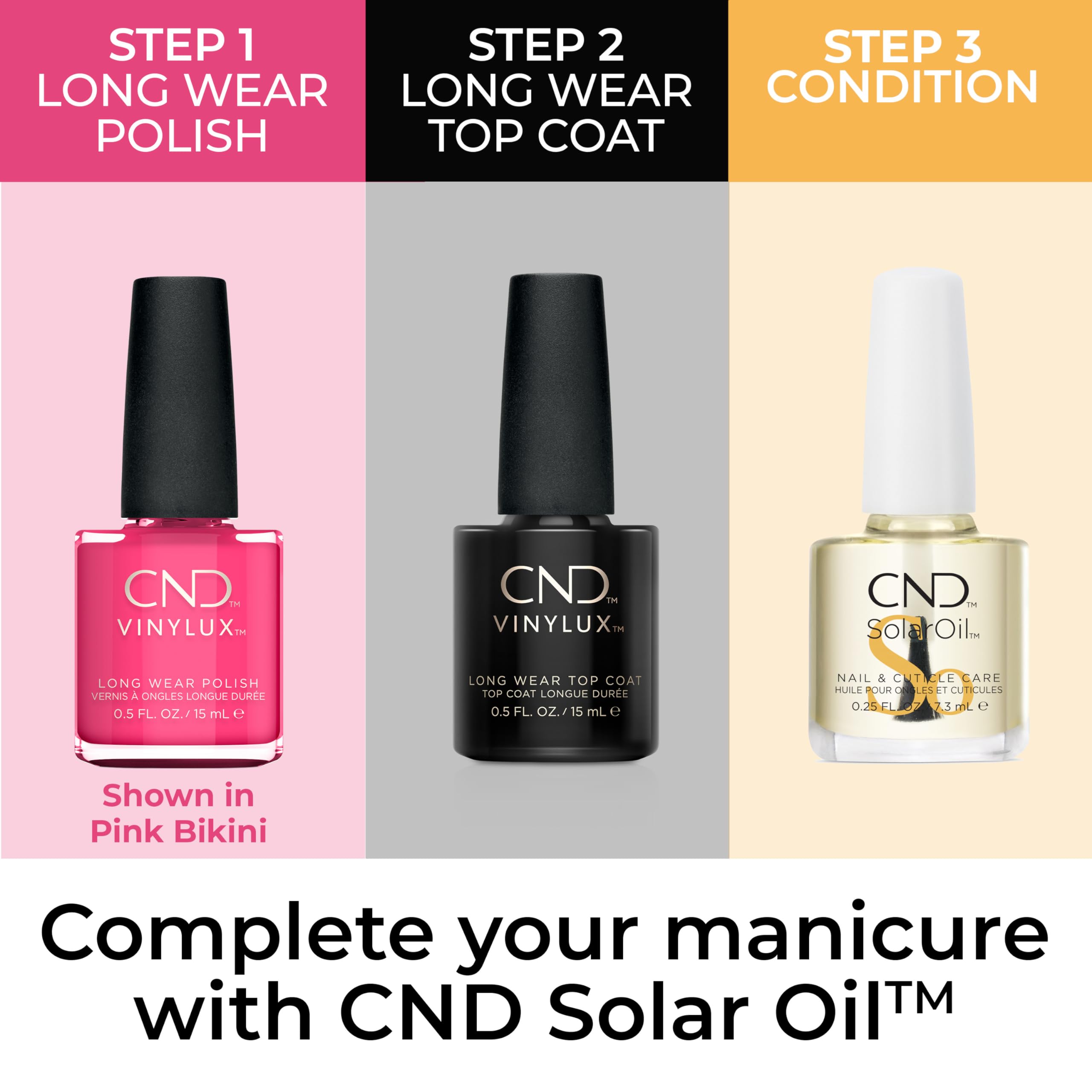 Cnd Vinylux Longwear Pink Nail Polish, Gel-Like Shine & Chip Resistant Color, Pacific Rose, 0.5 Fl. Oz