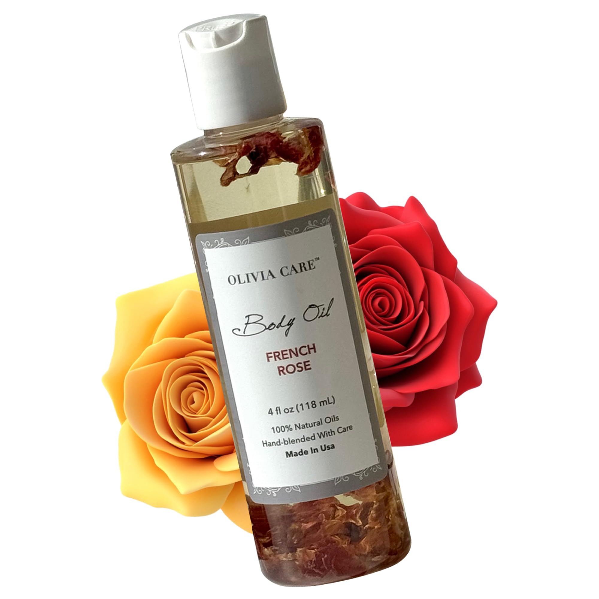Olivia Care Body Oil - Natural Perfume Oil For Women | Hydrating & Moisturizing After Bath Oil - Infused With Vitamin E, K & Ome