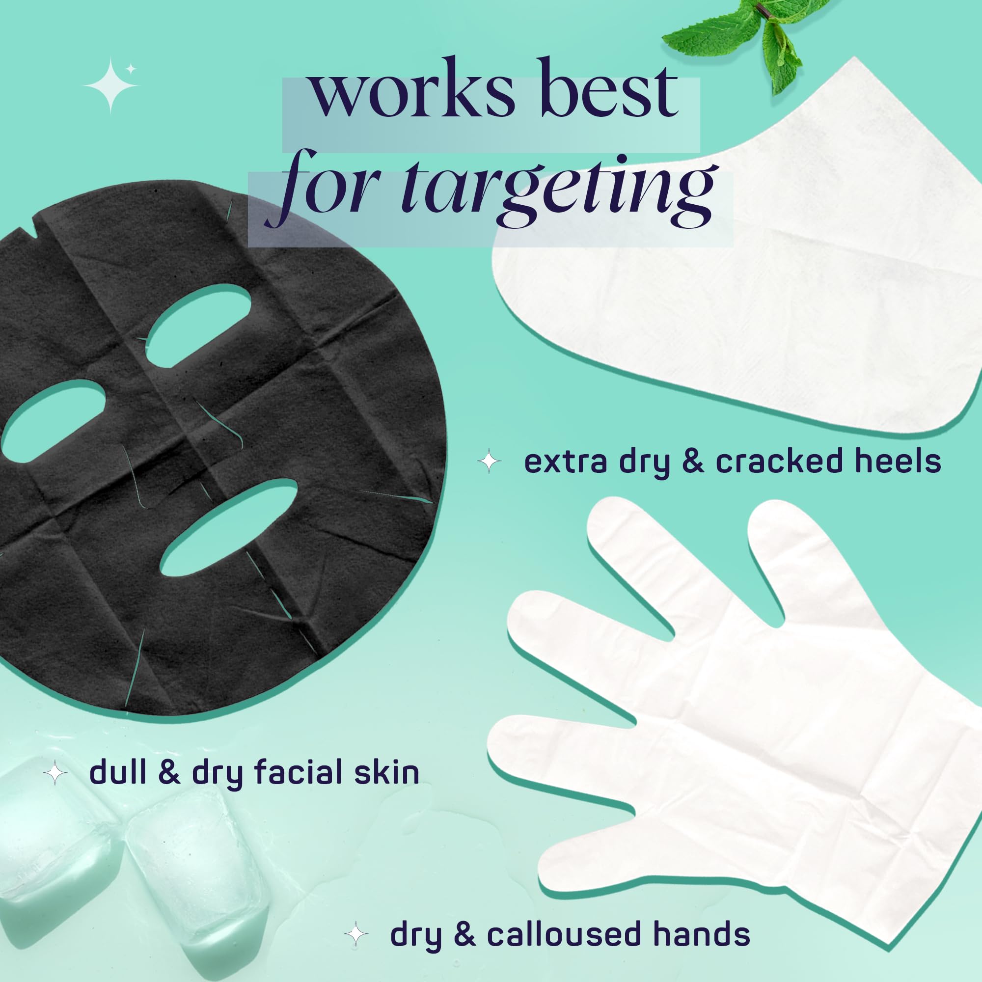 Spalife Men'S 12-Piece Spa Set: Repairing Hand Gloves For Dry Hands, Cooling Mint Foot Socks For Cracked Heels, And Moisturizing