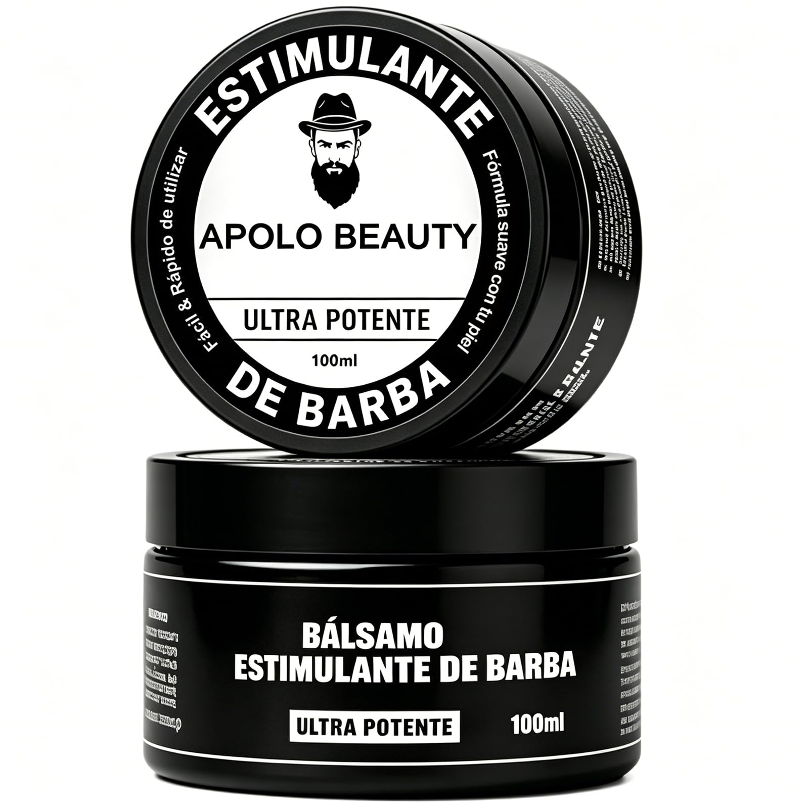 apolo beauty Para Barba, Blsamo Estimulante De Barba, Beard Balm for Men Growth Oil, Estimulante De Barba Ultra Potente, Crema