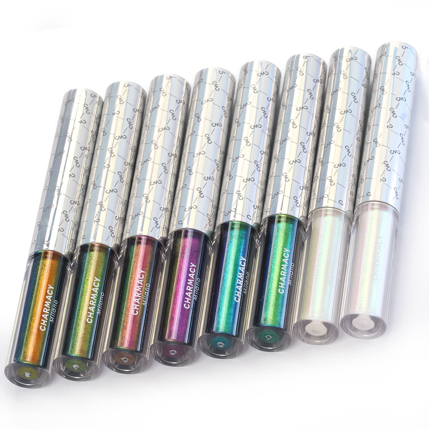 CHARMACY Chameleon Liquid Eyeliner, Liquid Glitter Eyeliner, Highly Pigmented, Metallic Intense MultiColor Shifting waterproof E