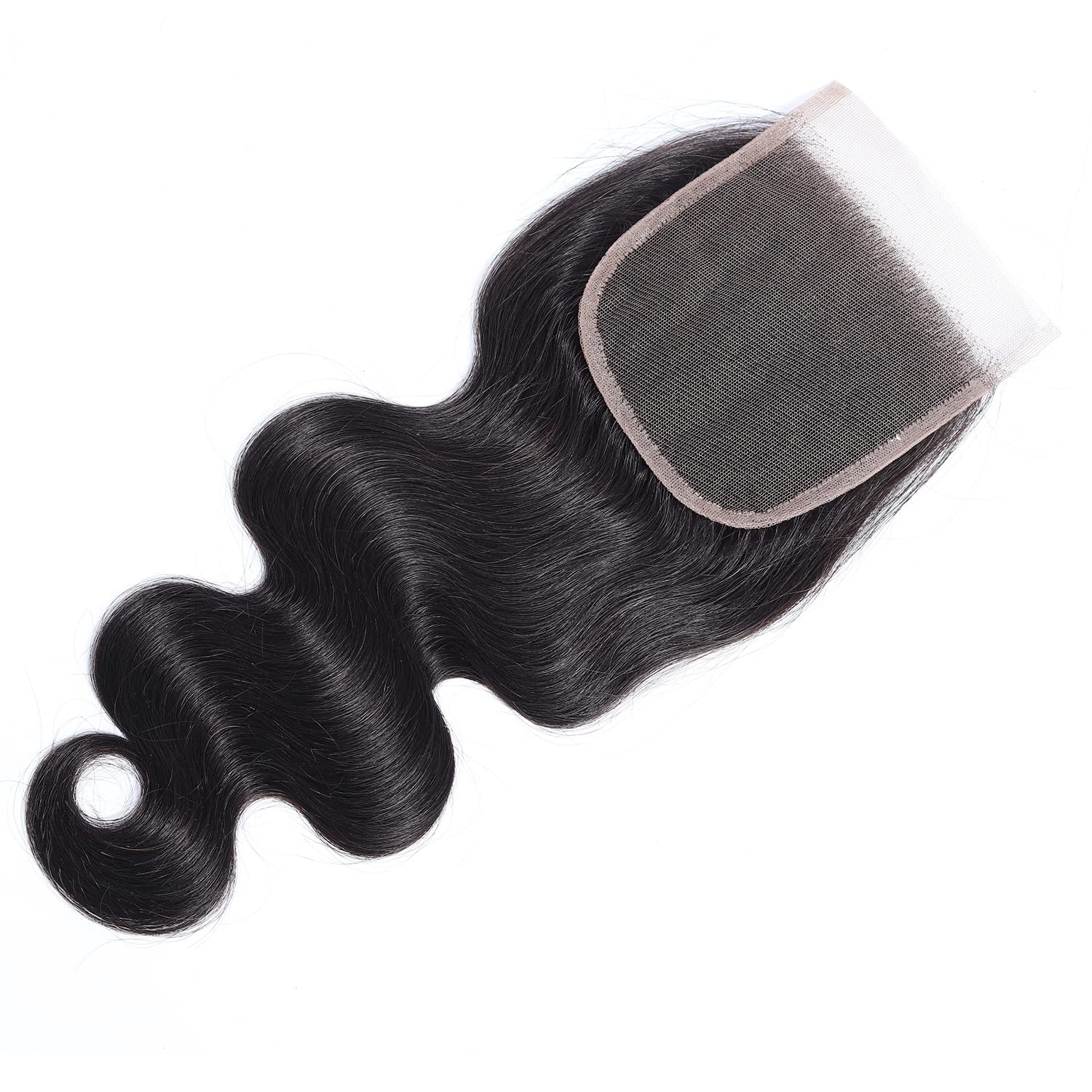 Selina Lace Closure 20 Inch Brazilian Body Wave Closure Free Part Lace Closure 4X4 Unprocessed Human Hair Natural Black Color Vi