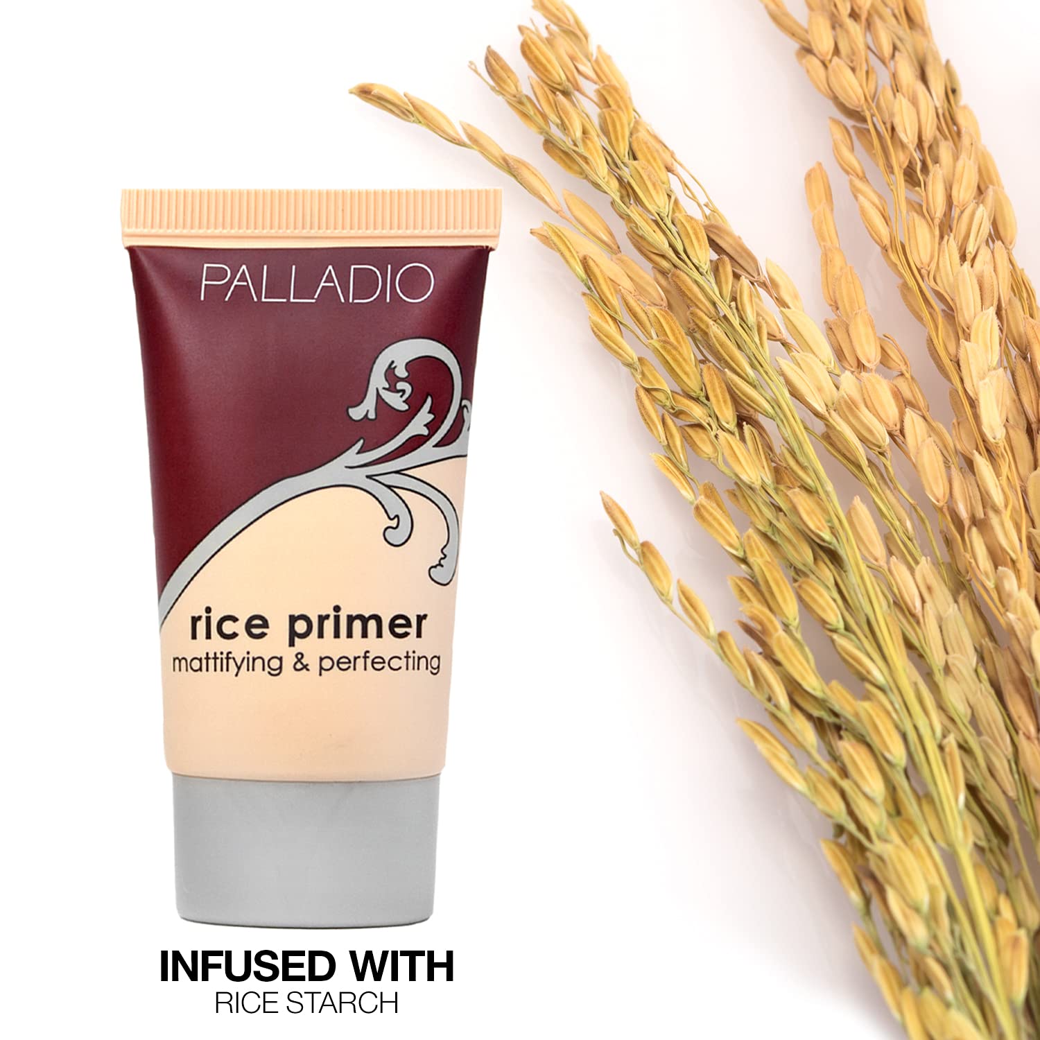 Palladio Rice Primer, Formulated with Natural Rice, Controls Oil on Your Skin and Locks in Makeup, Lightweight with a Smooth Mat