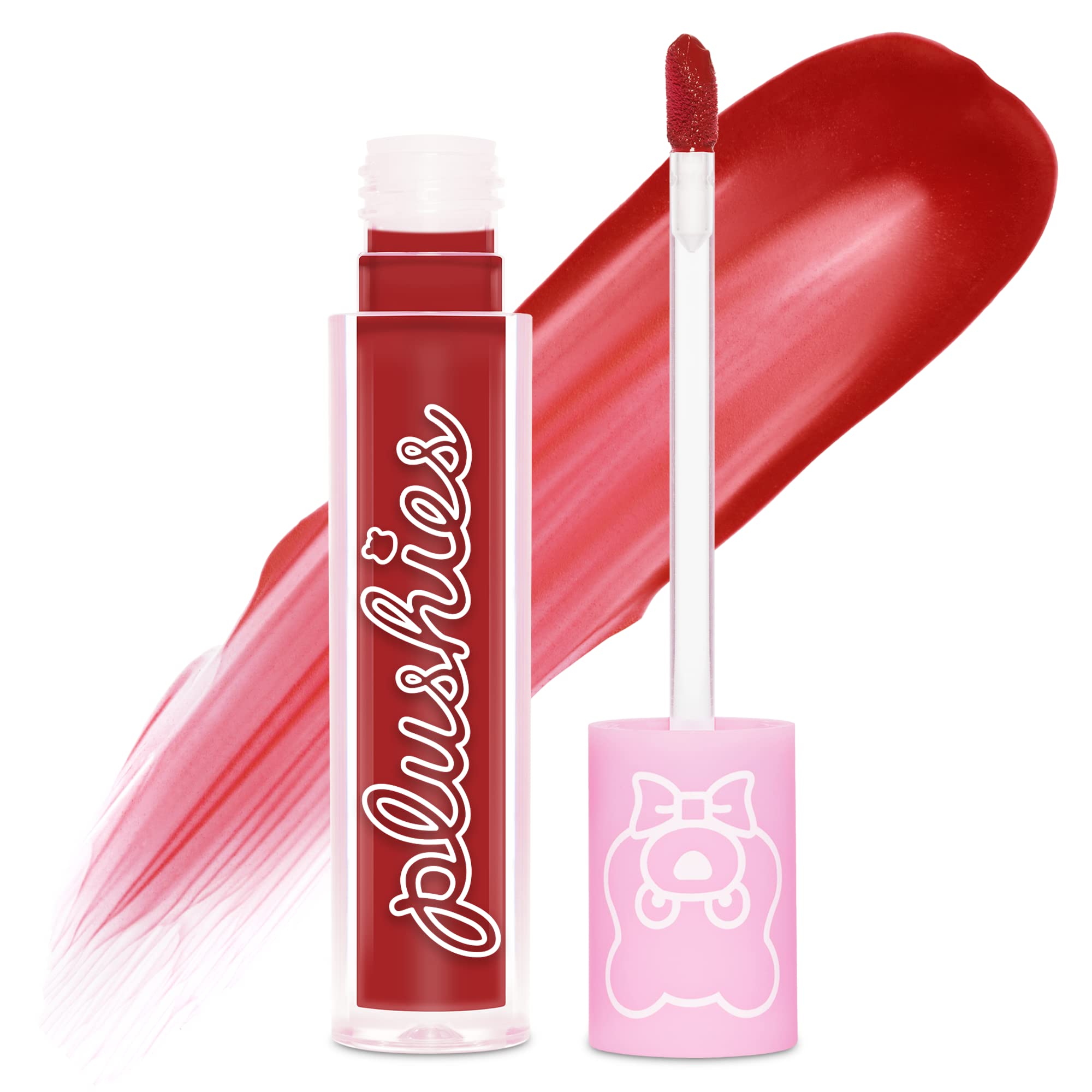 Lime Crime Plushies Soft Matte Lipstick, Jam (Deep Red) - Blackberry Candy Scent - Plush, Long Lasting & High Comfort For All-Da