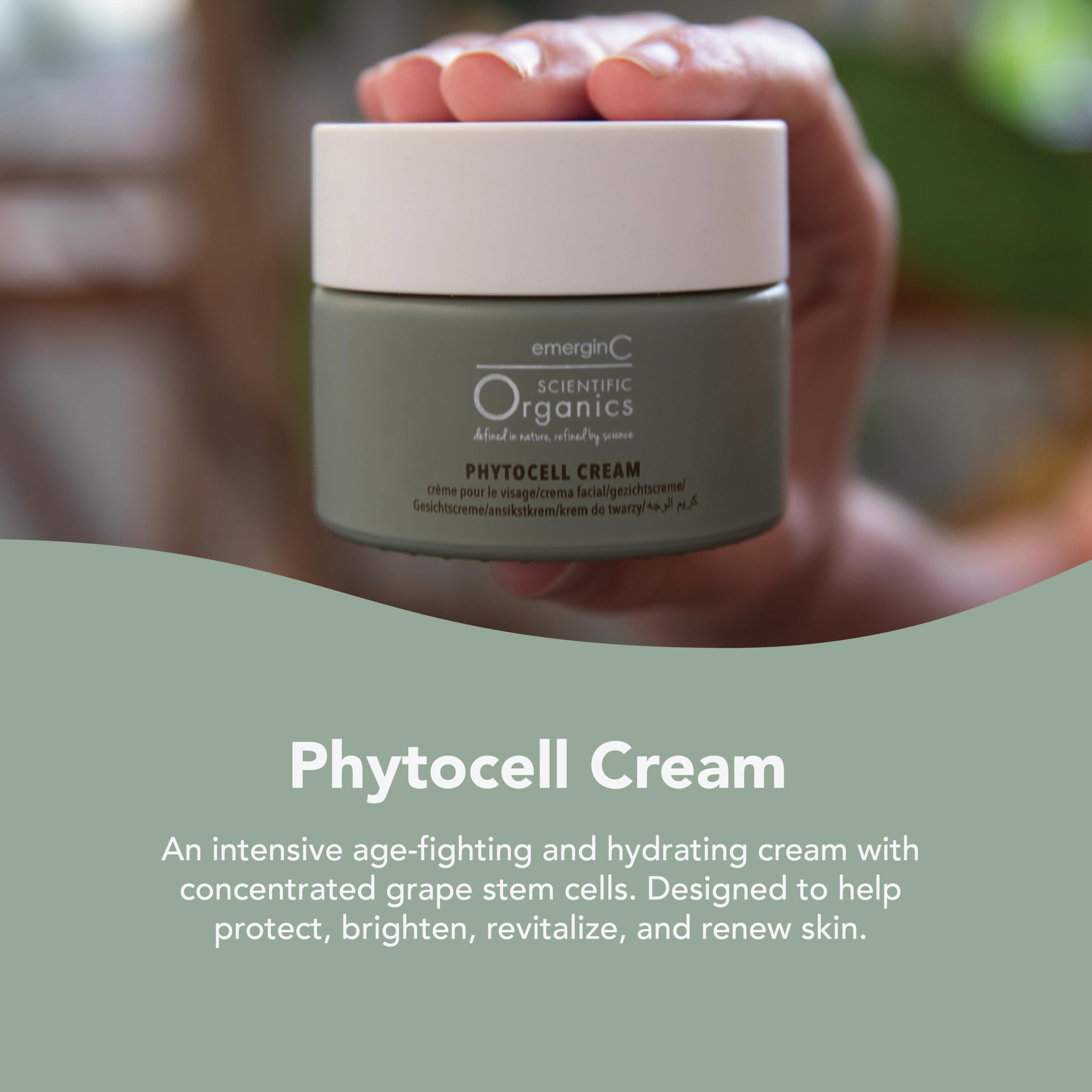 emerginC Scientific Organics Phytocell Anti-Aging Cream - Facial Moisturizer with Plant Stem Cells for Radiant Complexion and Sk