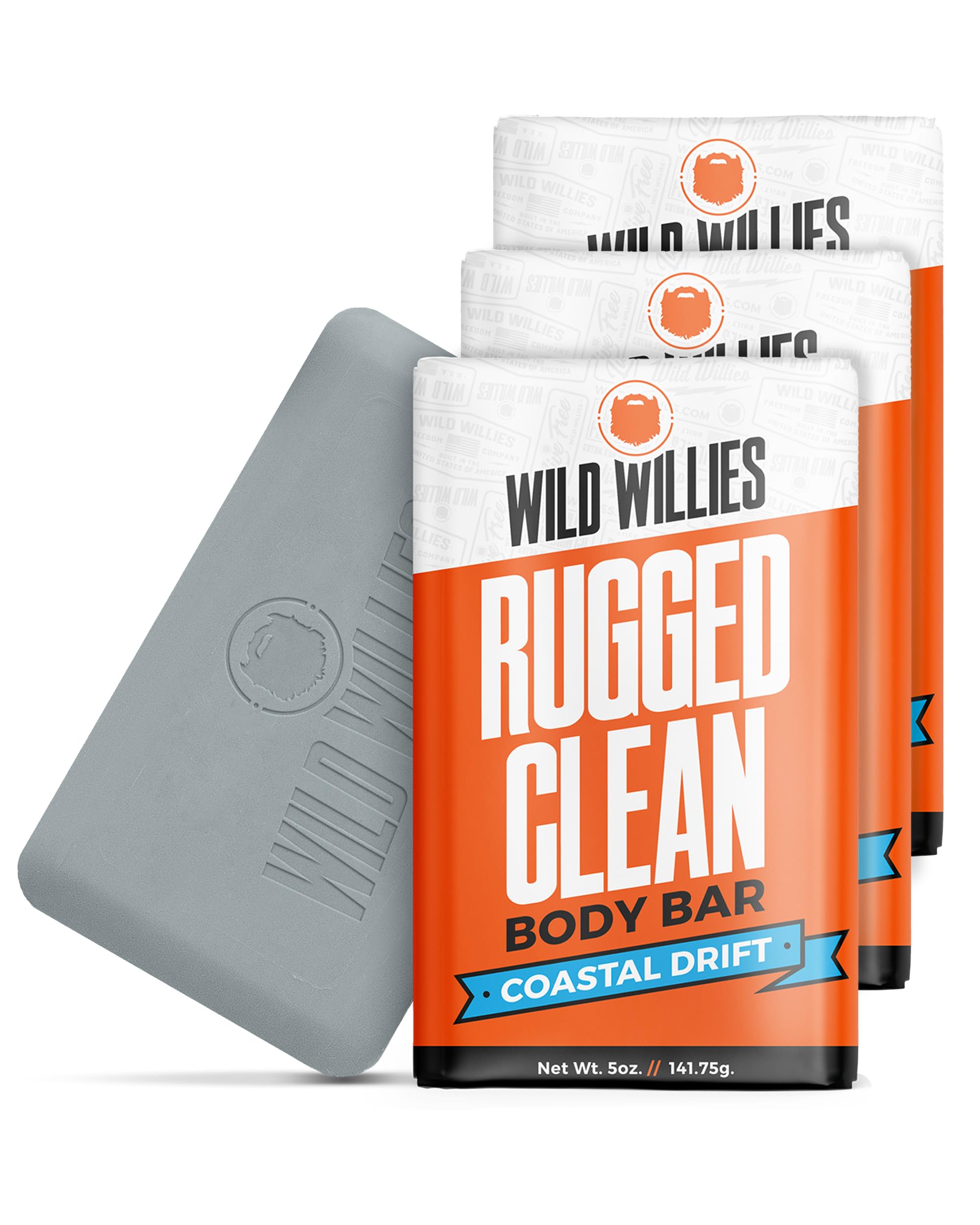 Wild Willies Moisturizing Mens Bar Soap - Bath Soaps With Shea Butter For Odor Protection - Natural Body Bar For Men - Coastal D