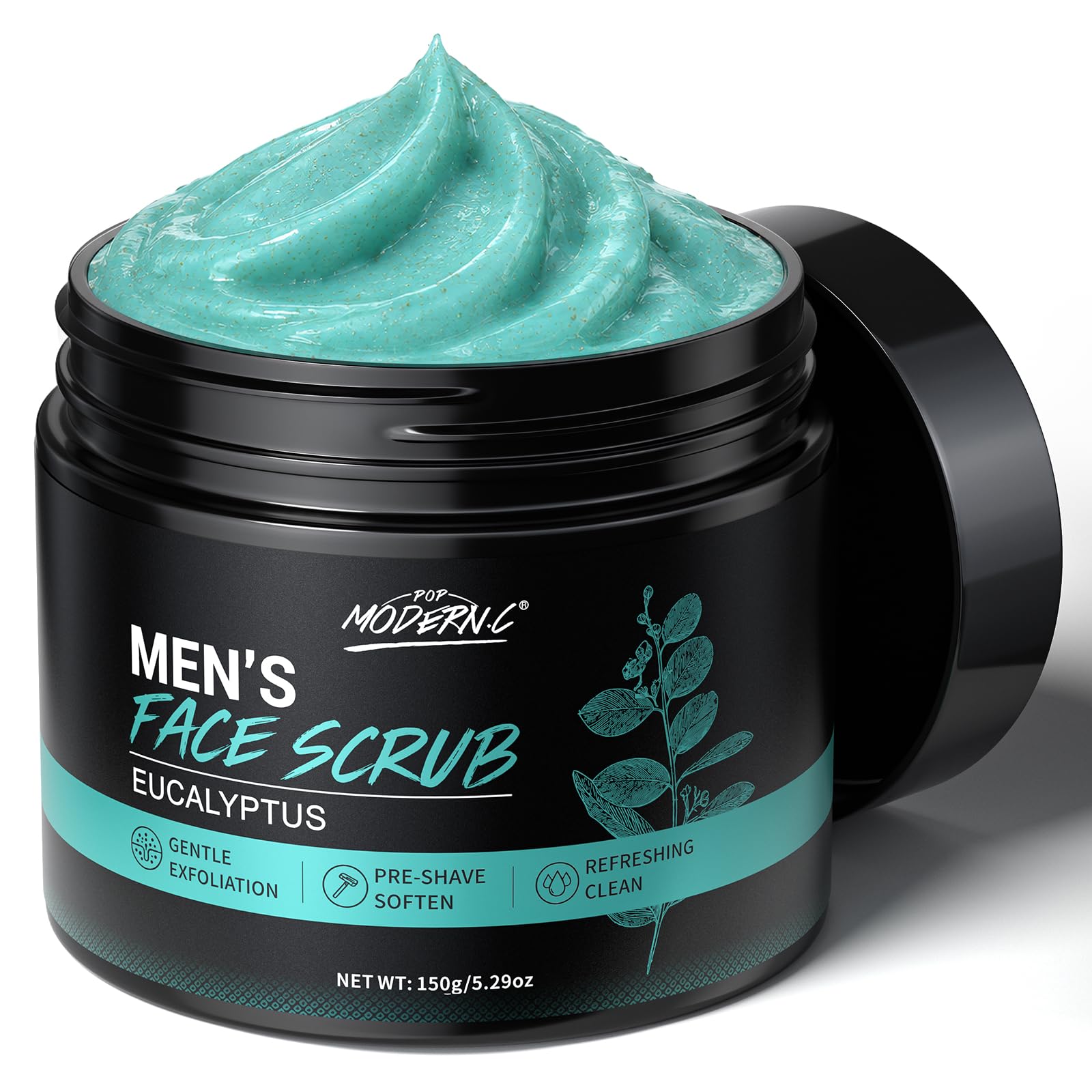Mens Face Scrub Eucalyptus Exfoliating Facial Scrub for Men Exfoliator