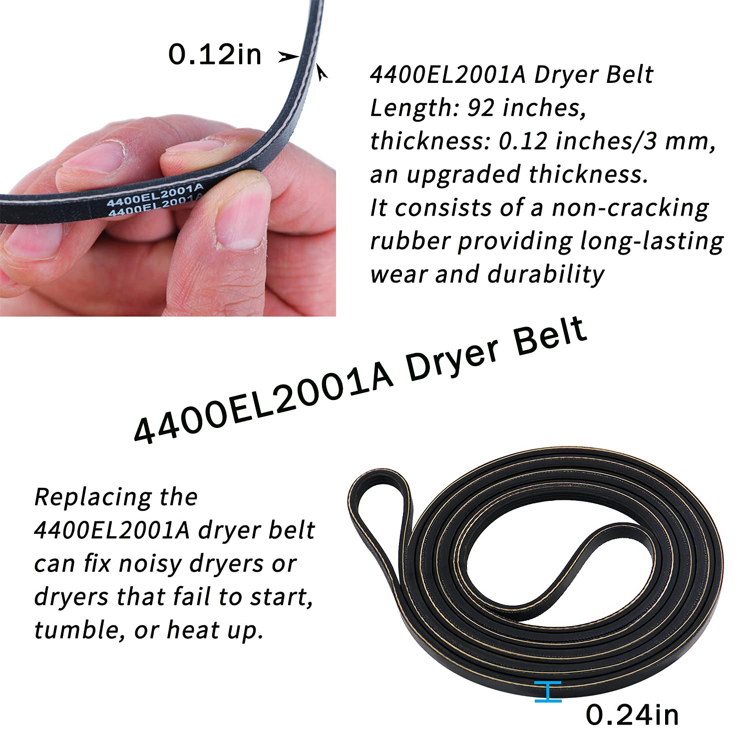 Upgraded Dryer Repair Kit compatible with Lg Kenmore Dryers Includes 4581EL2002c Dryer Drum Roller Assembly 4400EL2001A Dryer Be