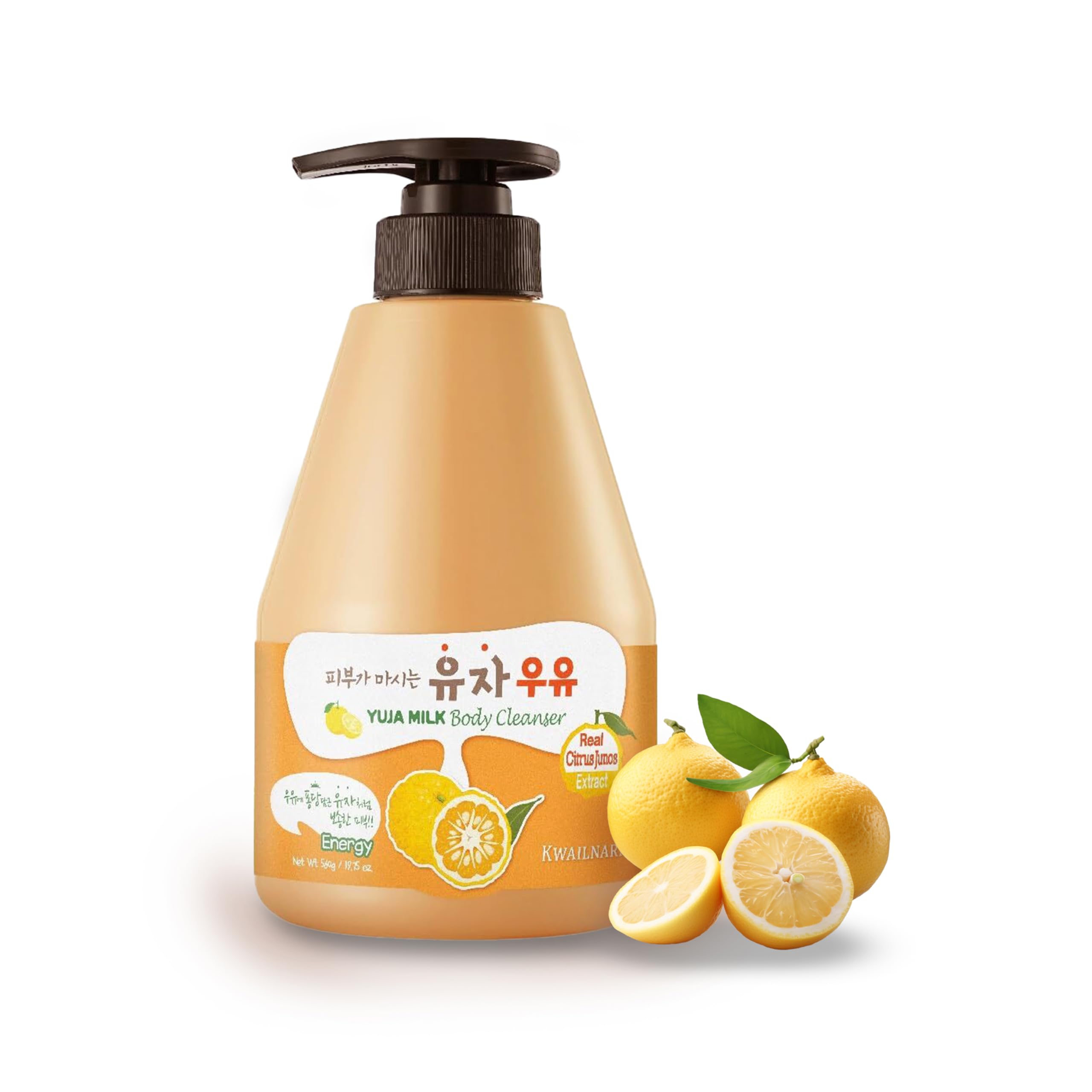 Welcos Kwailnara Yuja Milk Body Cleanser - Korean Body Wash For Radiant, Refreshed Skin 560 G / 19.75 Fl. Oz