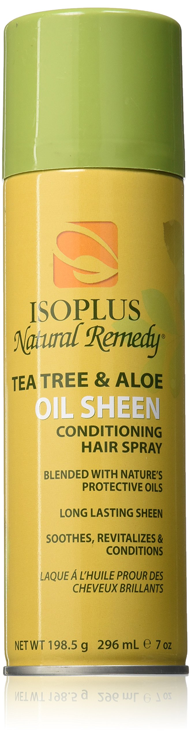 Isoplus Natural Remedy Tea Tree & Aloe Oil Sheen Conditioning Hair Spray, 7 Oz