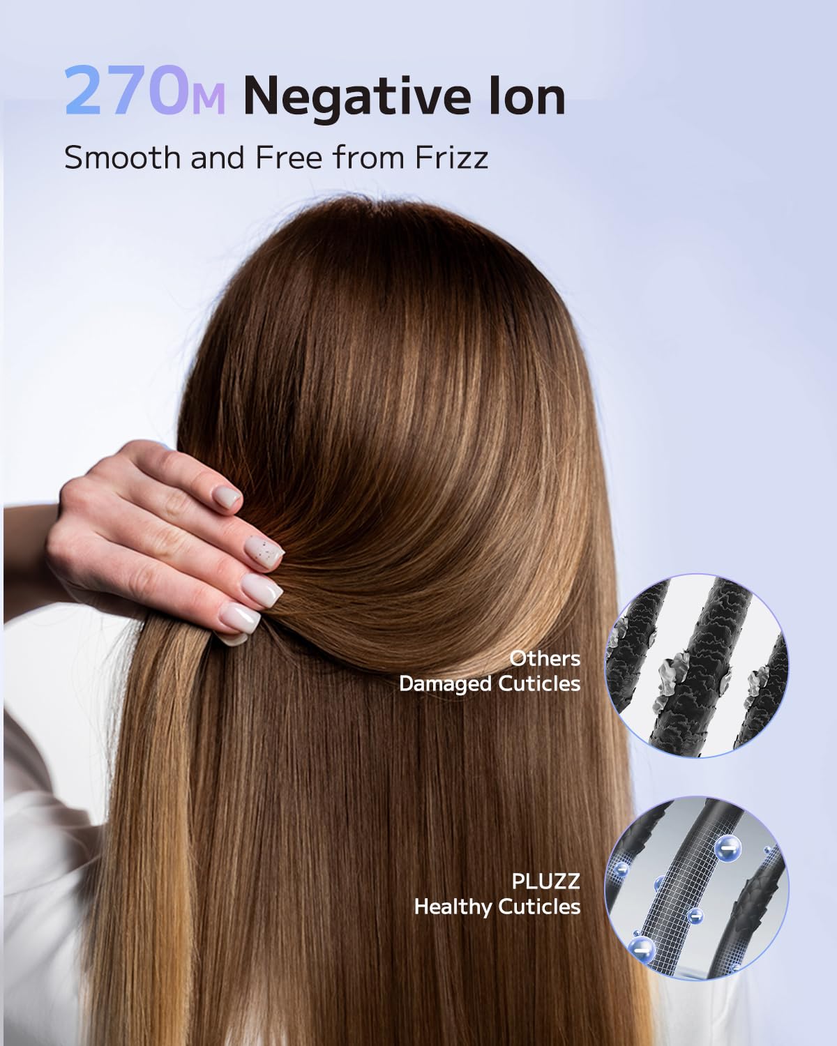 Pluzz Hair Dryers For Women, High-Speed Blow Dryer For Fast Drying 110,000Rpm Brushless Motor, Small Portable Professional Ionic