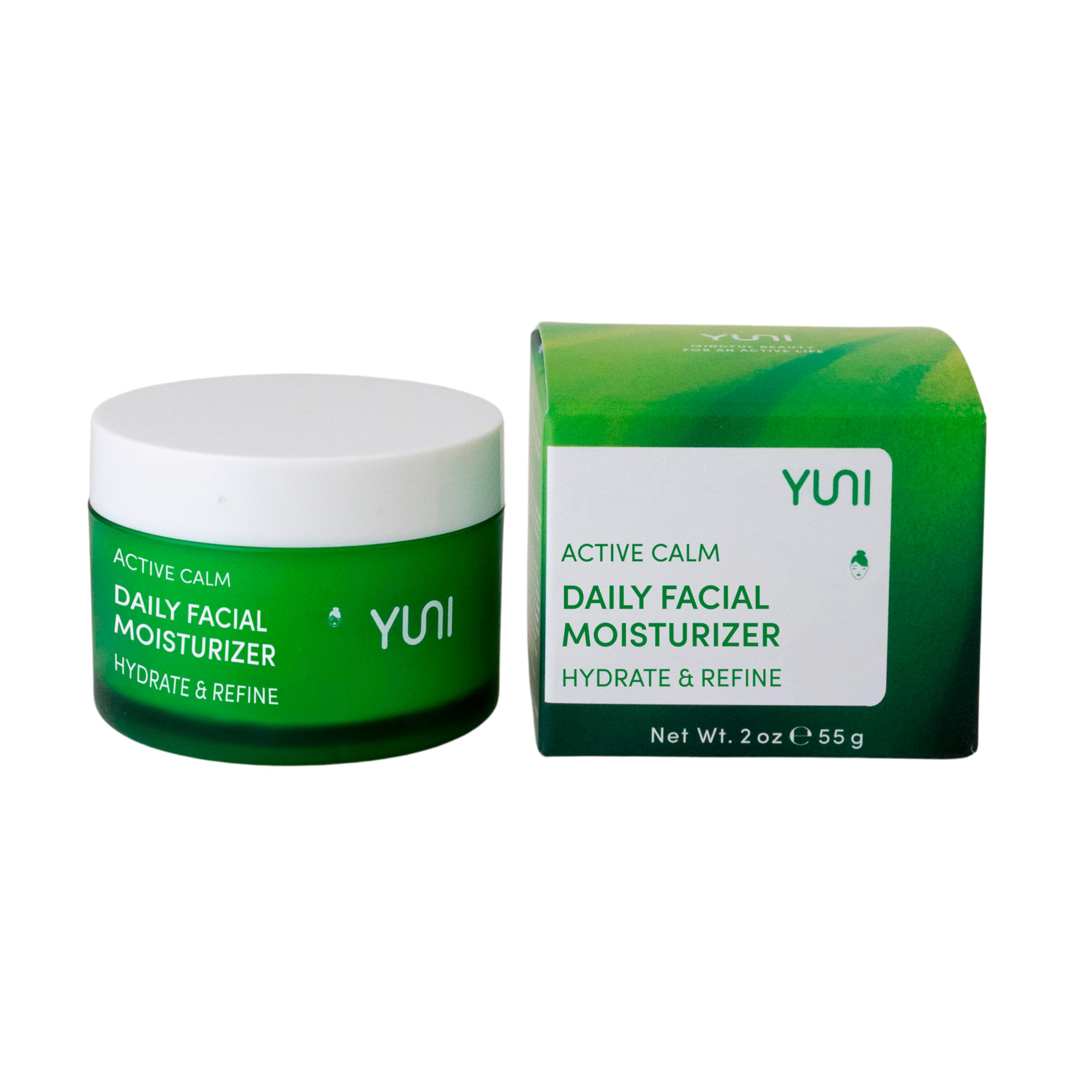 YUNI Beauty Facial Moisturizer & Skin Firming Lotion (2oz) Active Calm Face & Neck Firming Cream - Intense, Deep Hydration for D