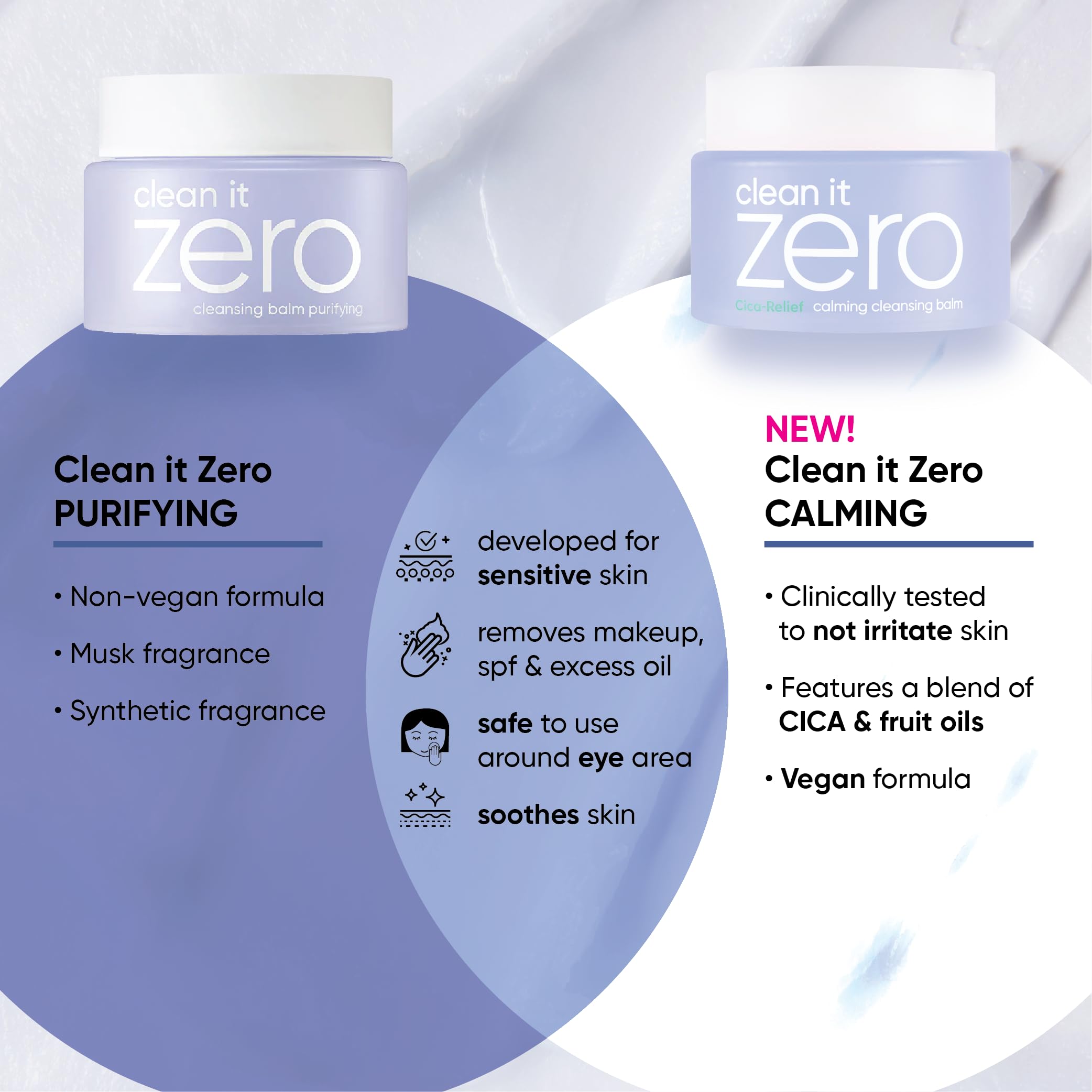 Banila Co Clean It Zero Calming Cleansing Balm - Korean Makeup Remover For Sensitive Skin - Vegan & Made With Centella Asiatica