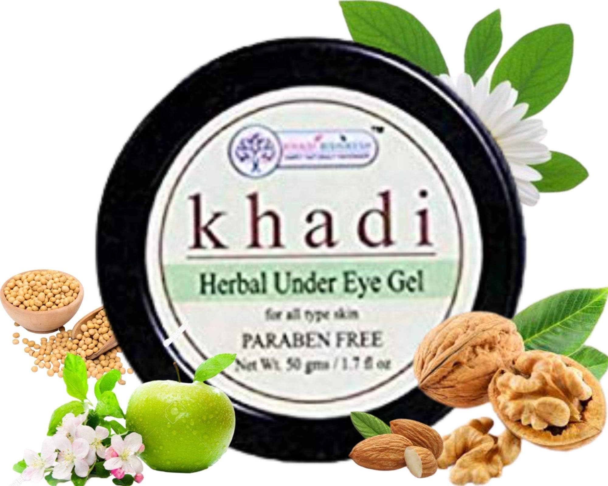 Khadi Rishikesh Under Eye Cream Gel For Dark Circles, Puffiness, Fine Lines | Enriched With Olive Oil & Aloe Vera | Reduces Eye 