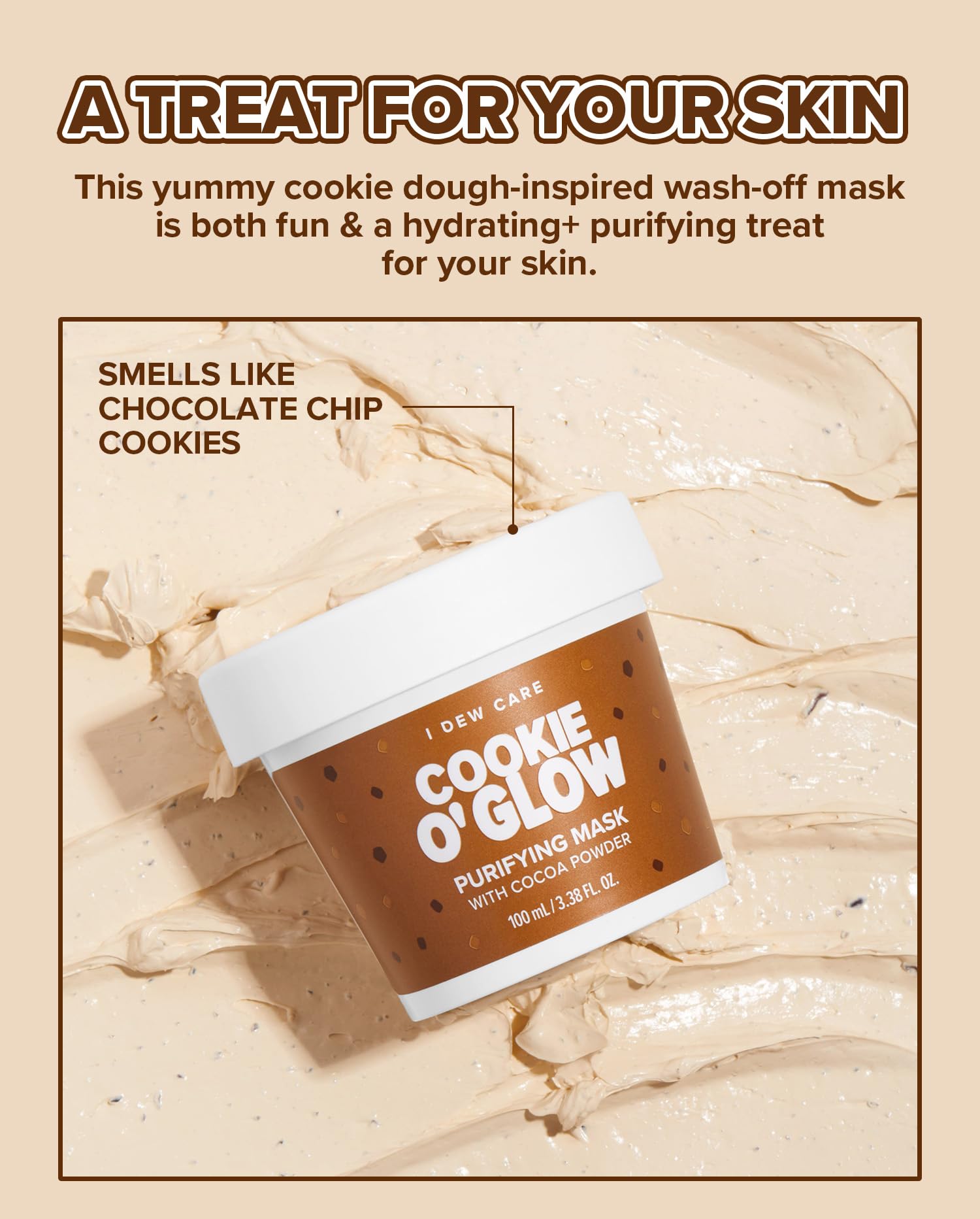 I Dew Care Wash-Off Face Mask And Headband Gift Set - How Dough I Look | Hydrating, Purifying For Dry Skin With Cocoa Seed Butte