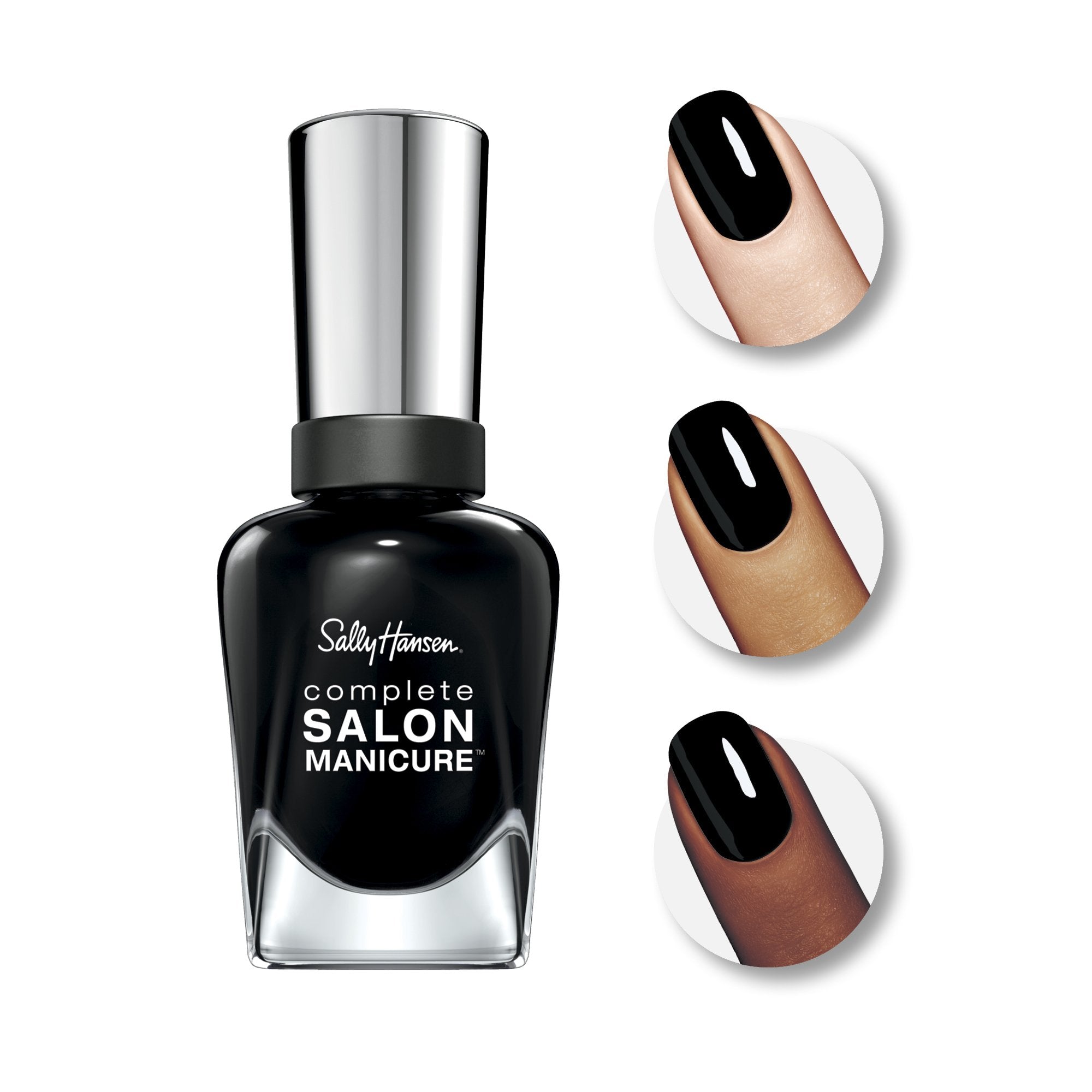 Sally Hansen - Complete Salon Manicure Nail Color, White To Black, Hooked On Onyx (Sg_B01Lxrv8Oy_Us)