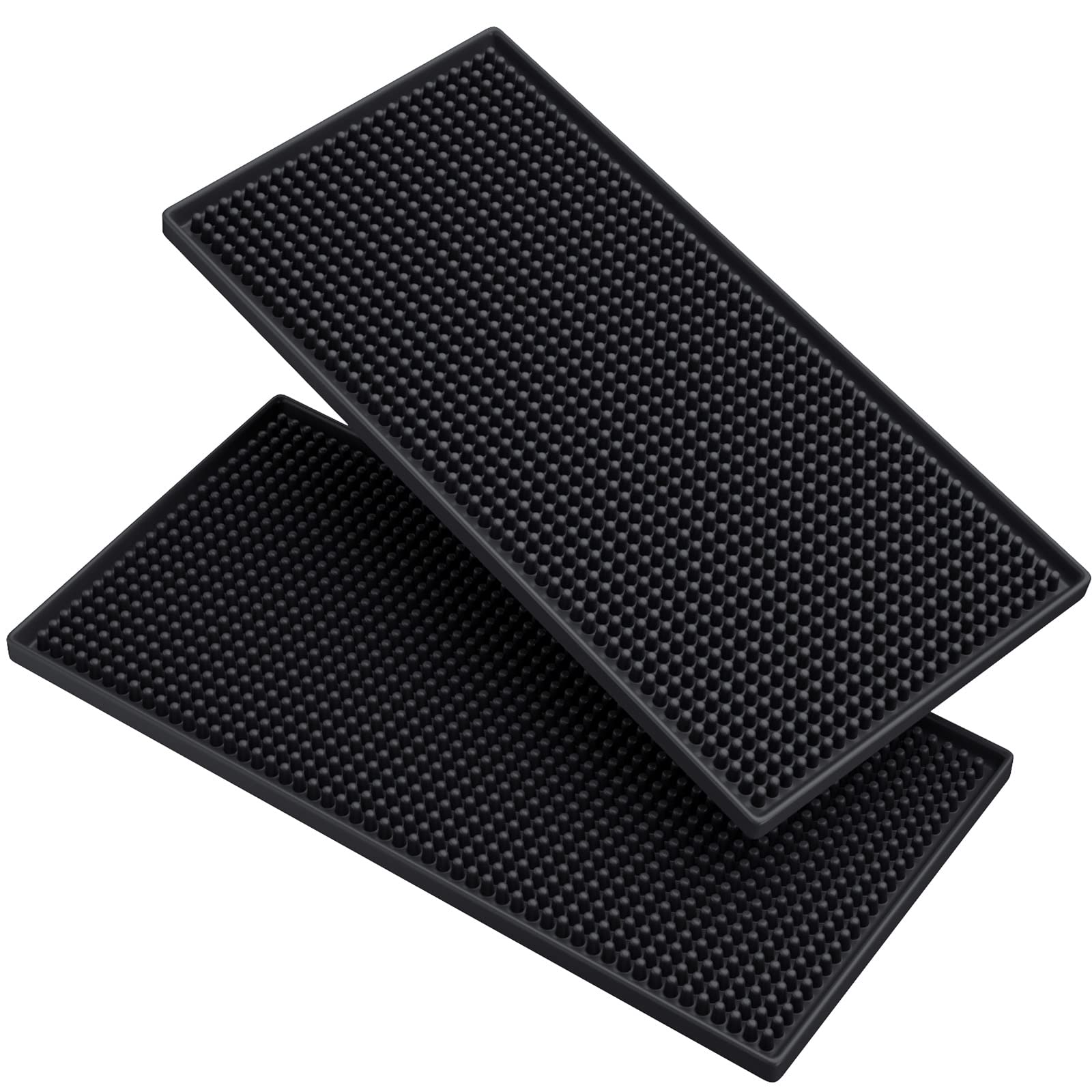 Noverlife 2PCS Barber Work Station Mat for Salon, Flexible PVC Heavy Duty Antiskid Rubber Mat for Stations, Service Mat Cushion 