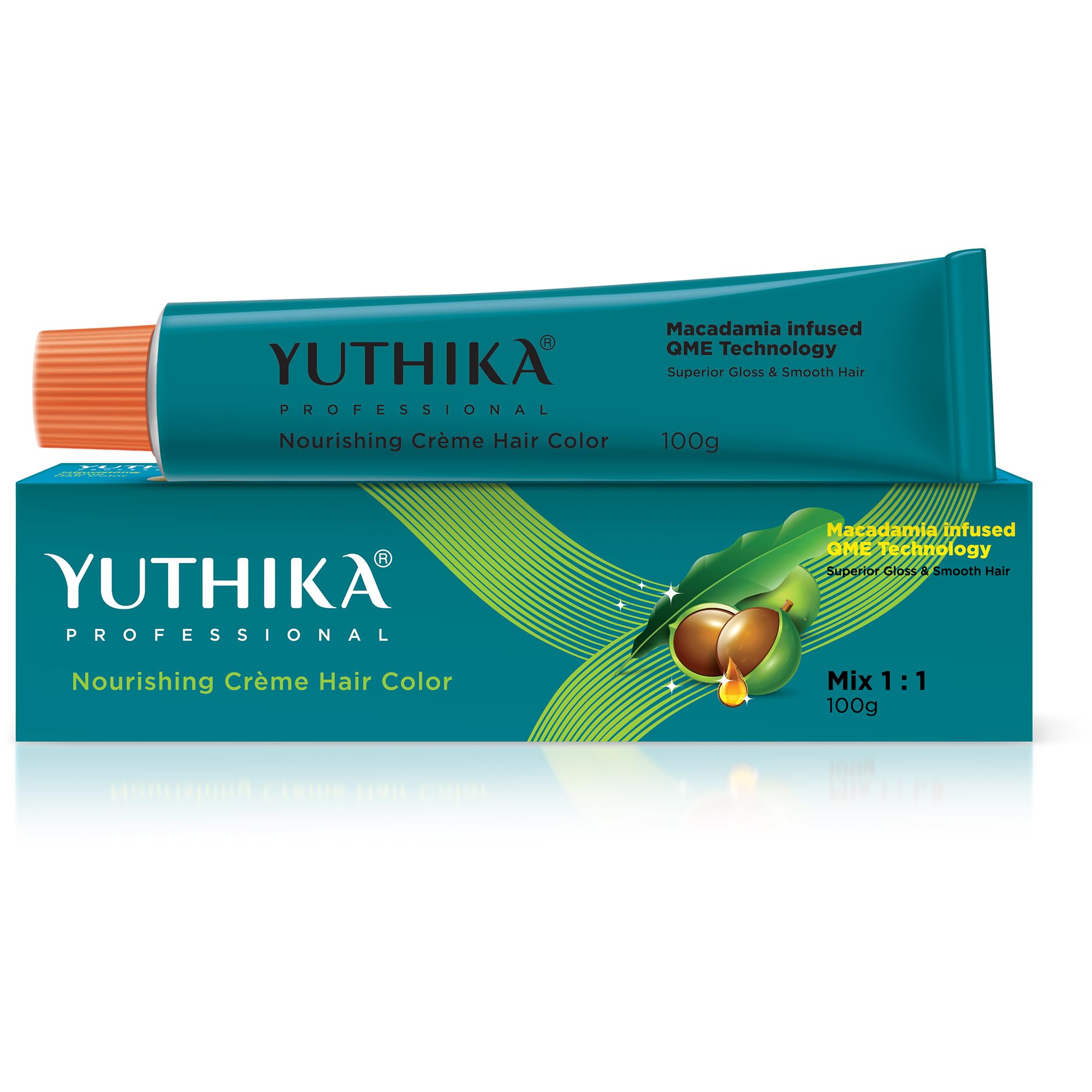 Yuthika Professional Creme Hair Colour 100% Grey Coverage, Dark Blonde Permanent Hair Colour With Macadamia Infused Qme Technolo