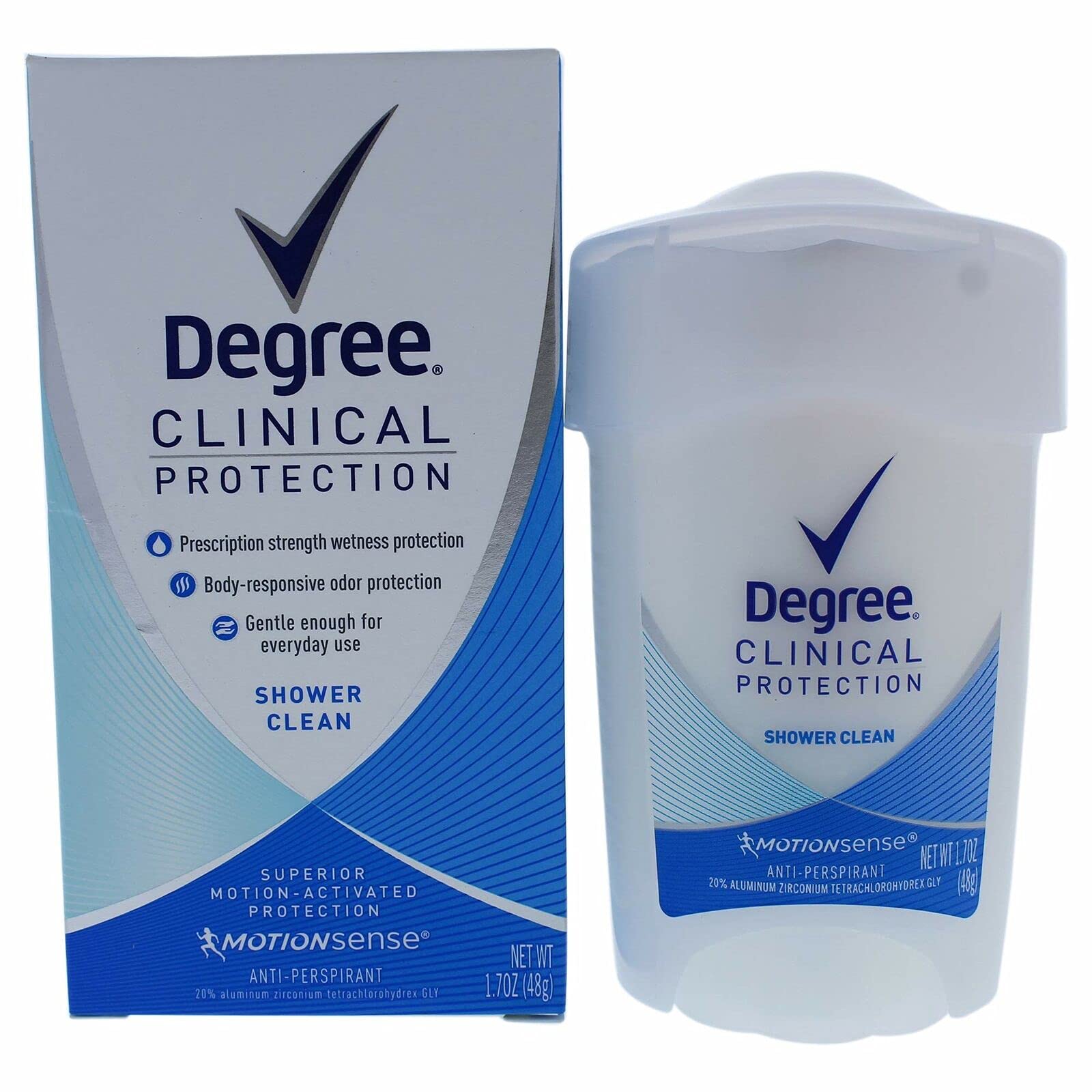 Degree Women Clinical Protection Anti-Perspirant Deodorant Shower Clean 1.70 Oz