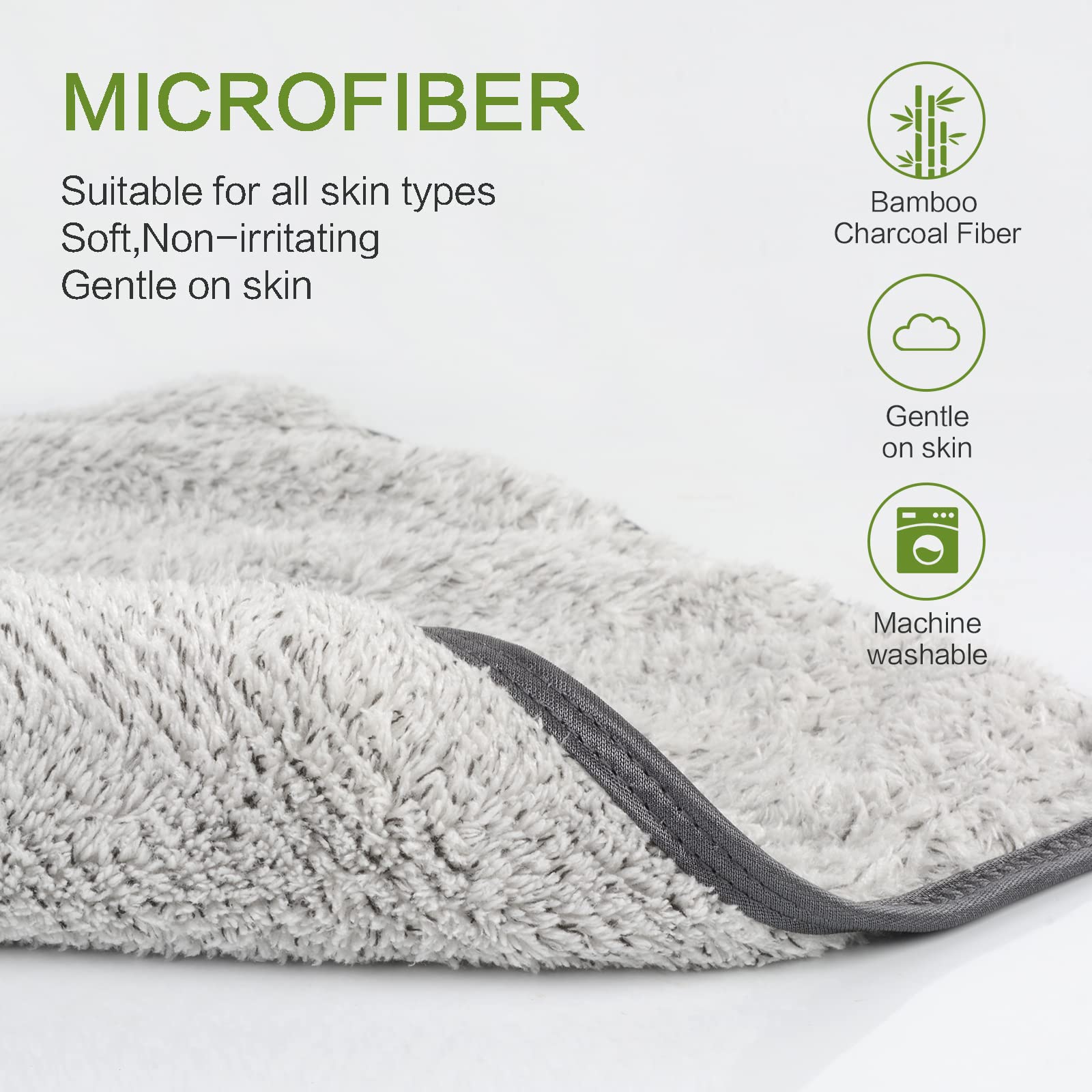 Sunland Microfiber Face Towels Reusable Makeup Remover Cloth Face Cloth Facial Washcloths For Bath 11Inchx11Inch 3 Pack