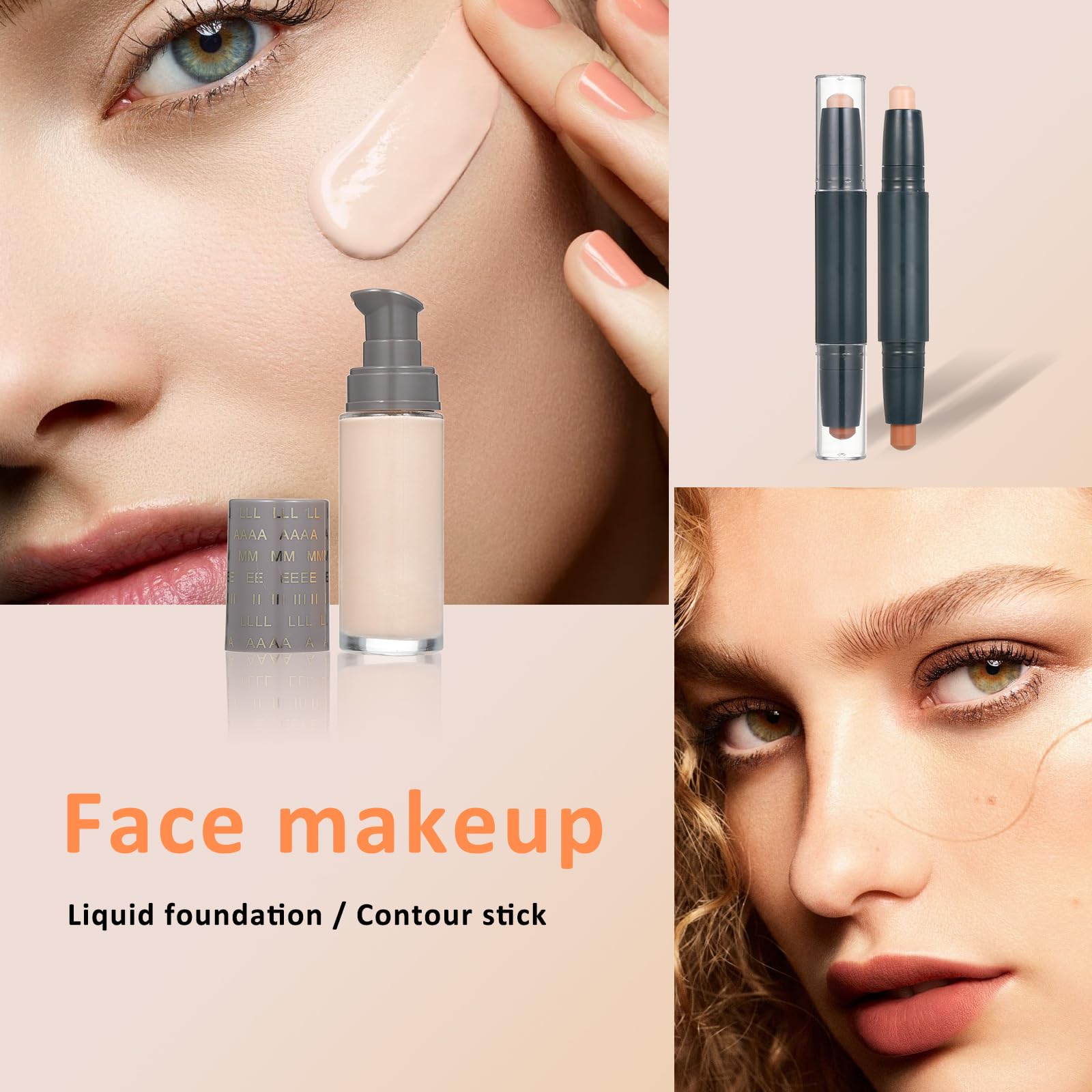 All In One Makeup Kit For Women Full Kit, Includes Eyeshadow,Foundation,Eyeliner,Mascara,Eyebrow Pencil,Contour Stick, Makeup Br