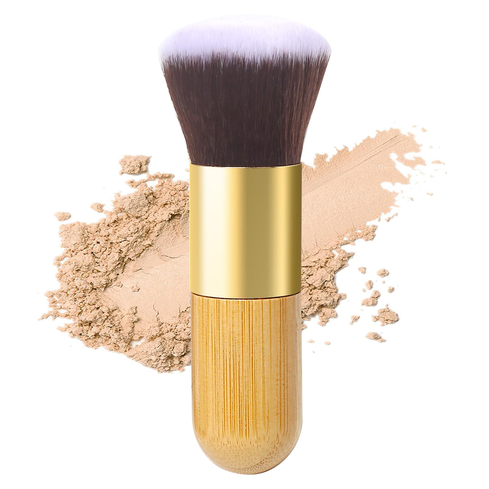 Makeup Brushes Blush Brush Foundation Brush With Bamboo Handle Contour Bronzer Face Blender Brush