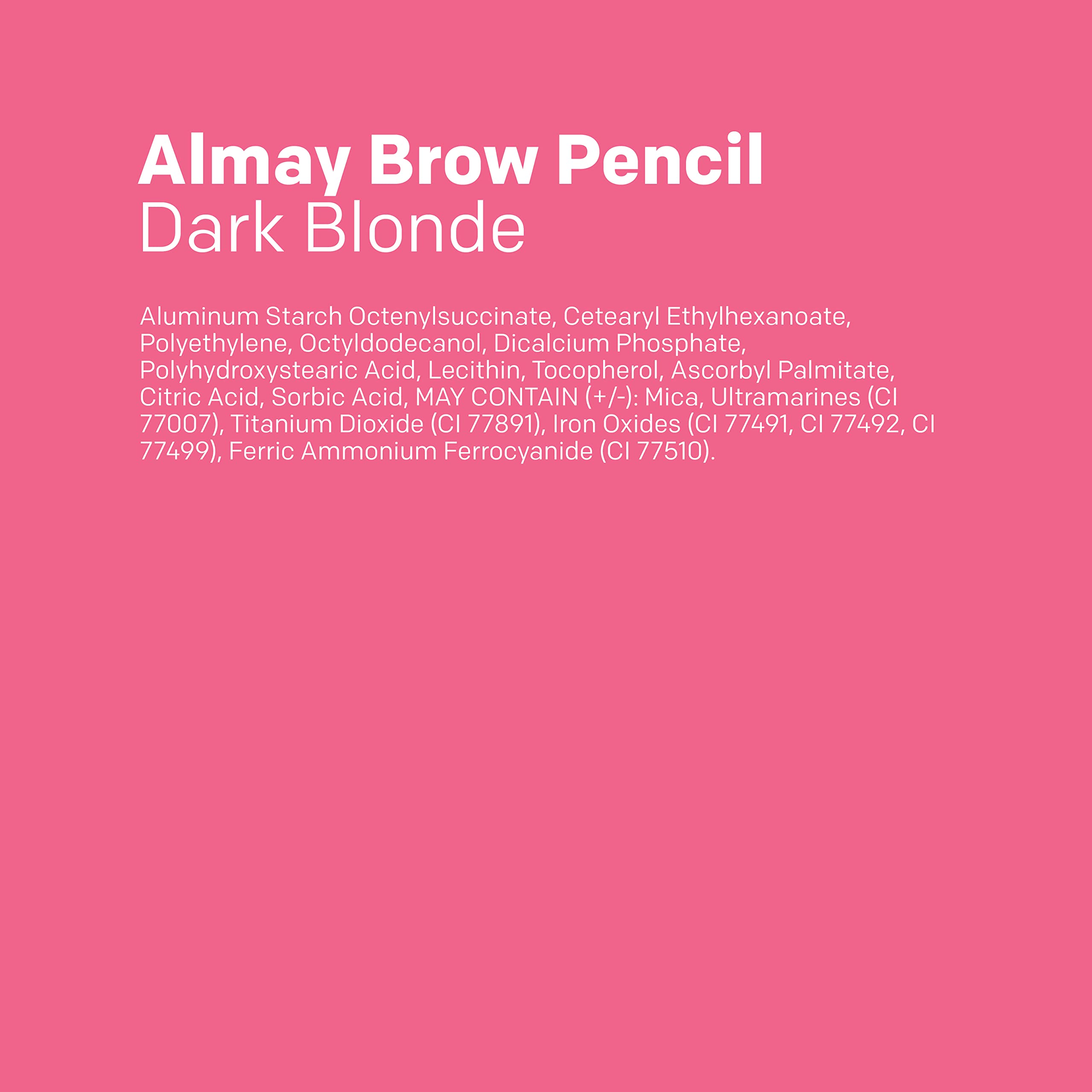 Almay Eyebrow Pencil With Eyebrow Brush, Easy To Achieve Brows, Hypoallergenic, 801 Dark Blonde, 0.01 Oz