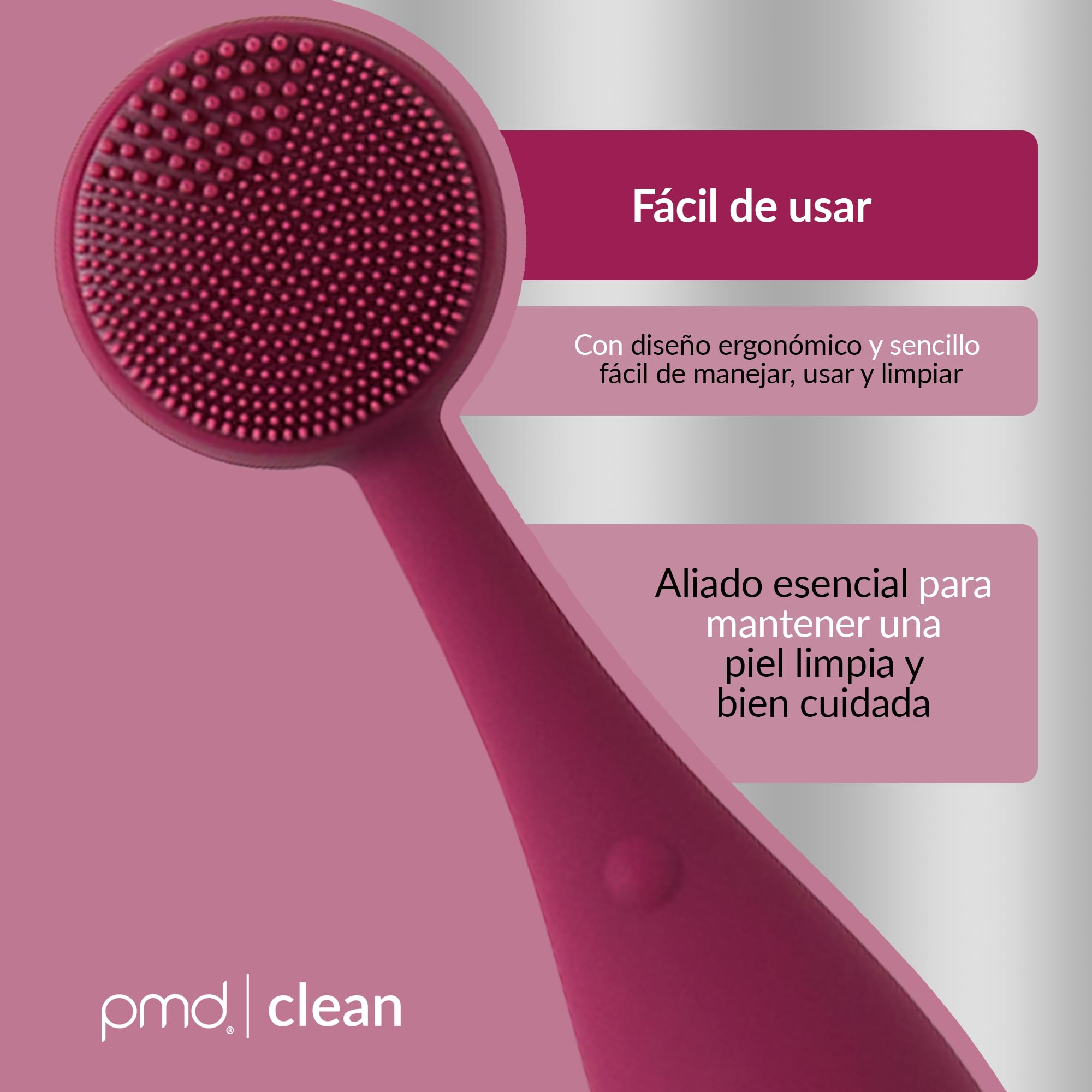 Pmd Clean - Smart Facial Cleansing Device With Silicone Brush & Anti-Aging Massager - Waterproof - Sonicglow Vibration Technolog