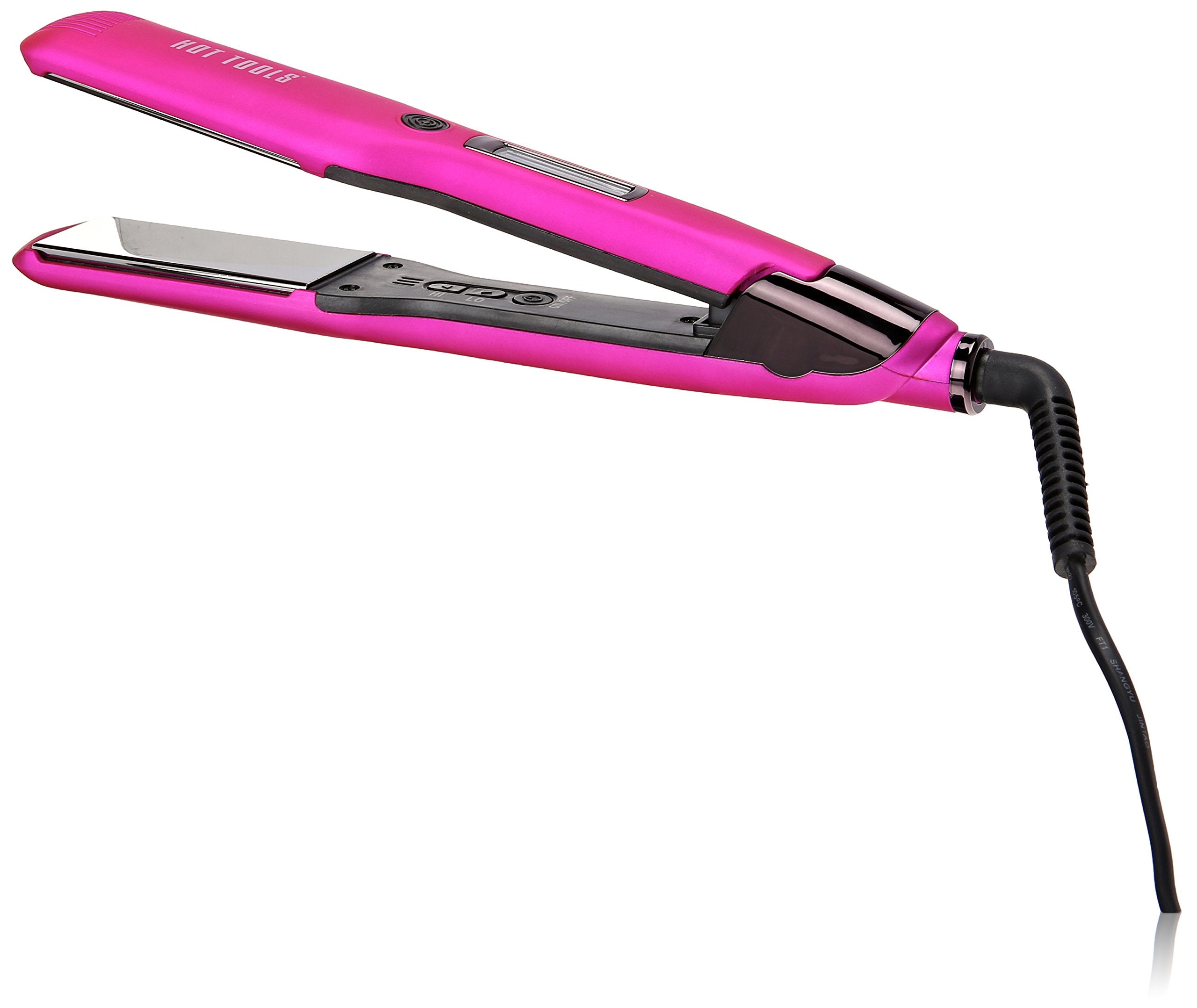 Hot Tools Professional Titanium Digital Flat Iron, Fabulous Fuscia, 1.5 Inch