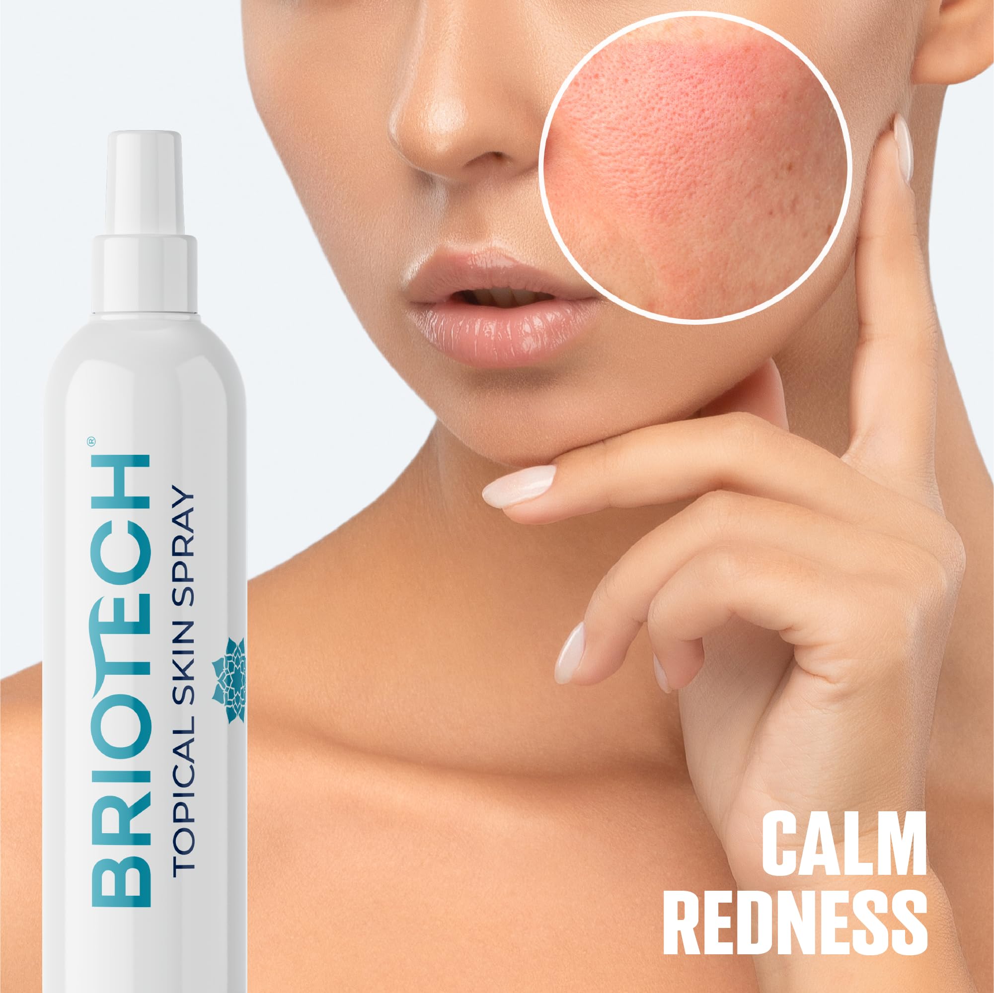 BRIOTECH Hypochlorous Acid Skin Spray for Body & Face, Eyelid Cleanser, Calms Redness, 4 oz, 2 Pack