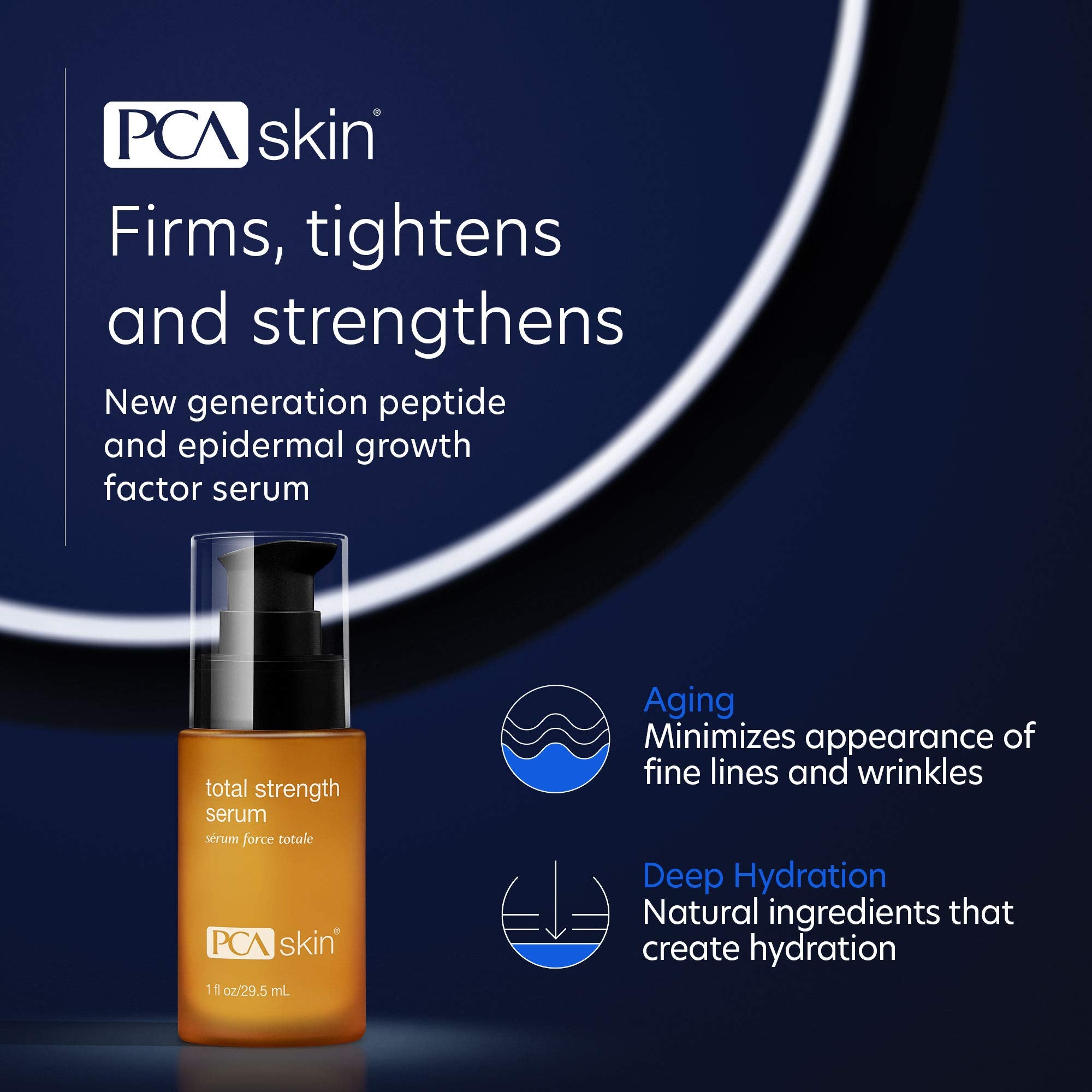 Pca Skin Total Strength Anti Wrinkle Serum, Anti Aging Serum, Minimizes Fine Lines, Wrinkles, And Pores, 1.0 Fl Oz Pump