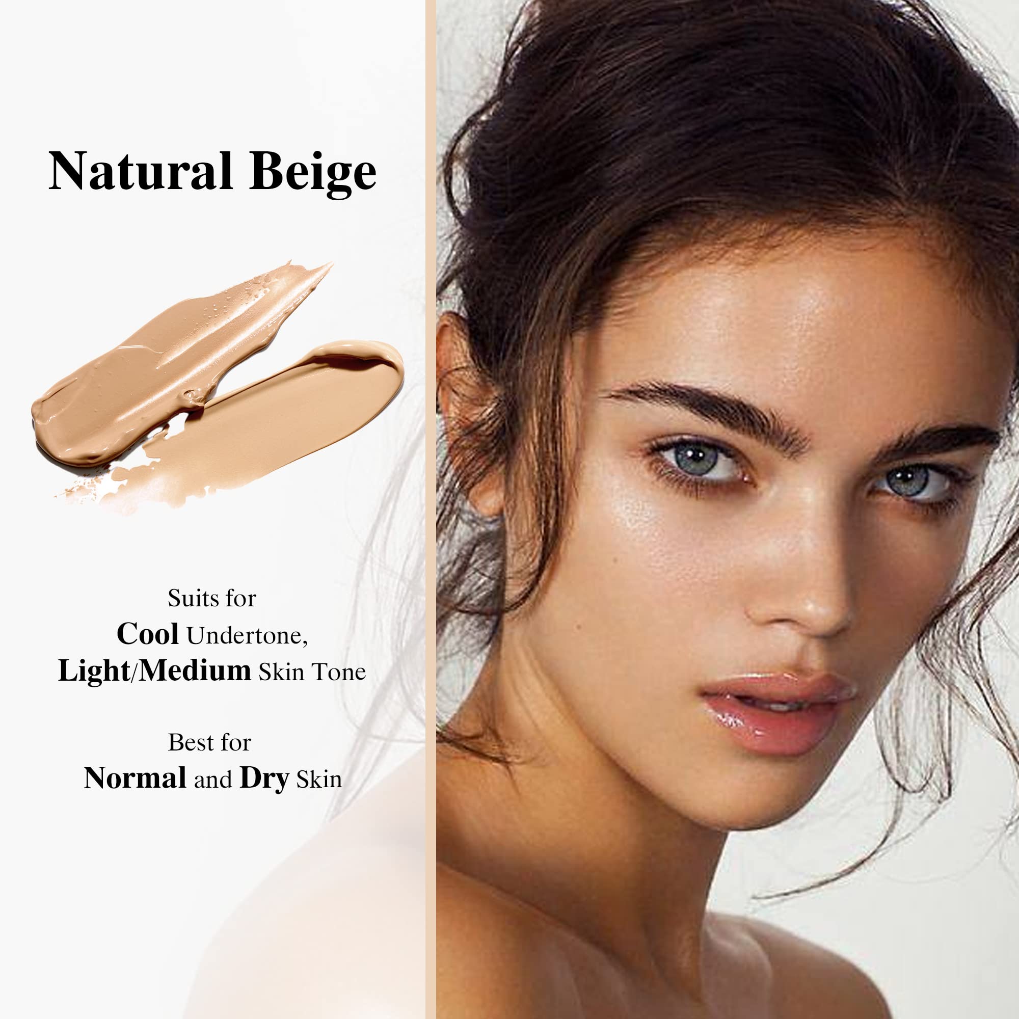 Fv Waterproof Dewy Foundation With Natural Finish, Lightweight & Medium Coverage, Long Lasting Liquid Foundation, Hydrating Foun