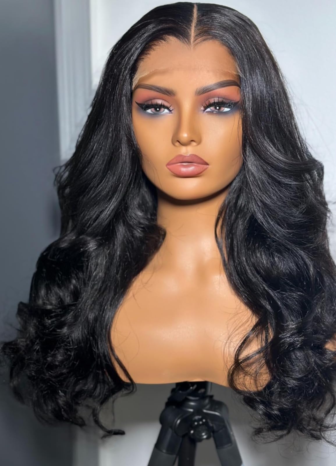 Beeos Hd Lace Closure Wig 5X5 Body Wave Human Hair Pre Plucked Bleached Knots 250% Density 0.10Mm Ultra-Thin Invisible Lace Wig