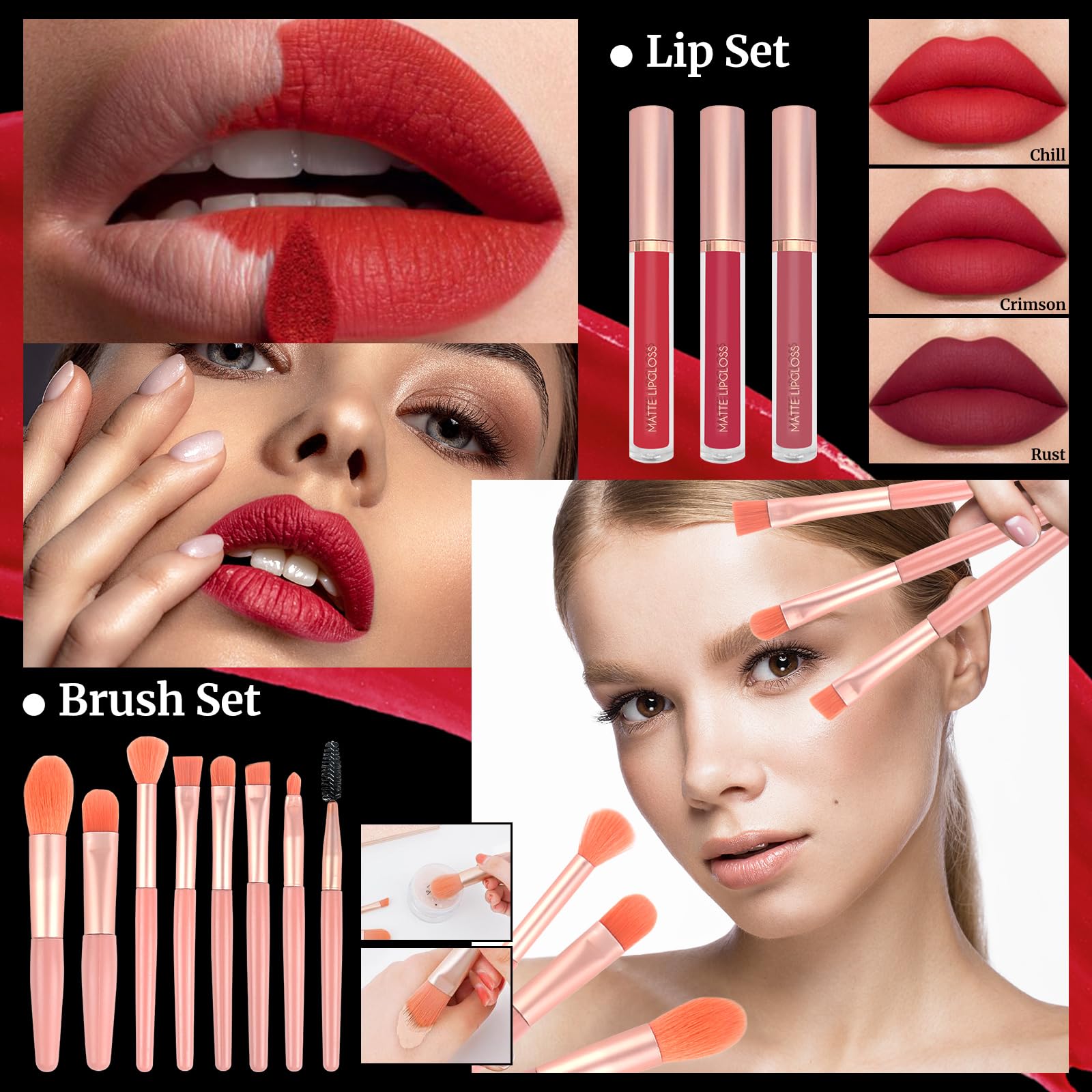 Makeup Kit Sets For Teens Women Full Kit With Bag,All In One Make-Up Gift Set Including 20 Colors Neutral Eyeshadow Palette,Lip