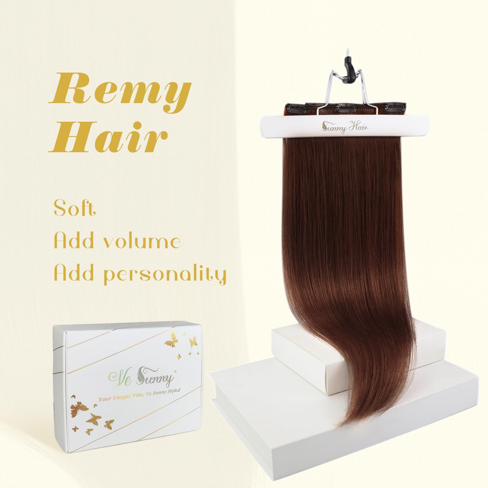 Ve Sunny Auburn Clip In Hair Extensions Human Hair Clip In Extensions Red Auburn Real Hair Extensions Clip In Human Hair Dark Au