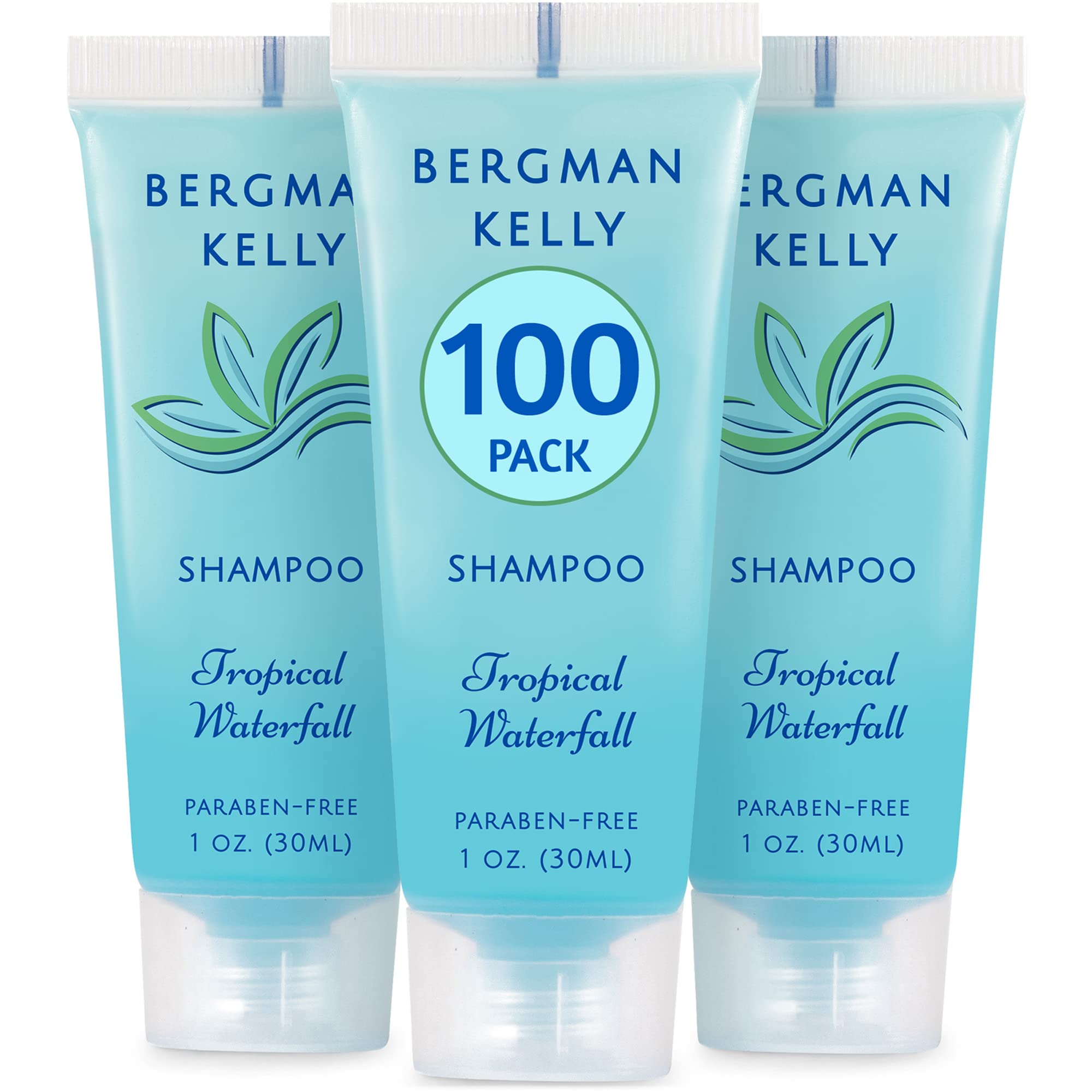 Bergman Kelly Travel Size Hotel Shampoo (1 Fl Oz, 100 Pk, Tropical Waterfall), Delight Your Guests With Invigorating And Refresh