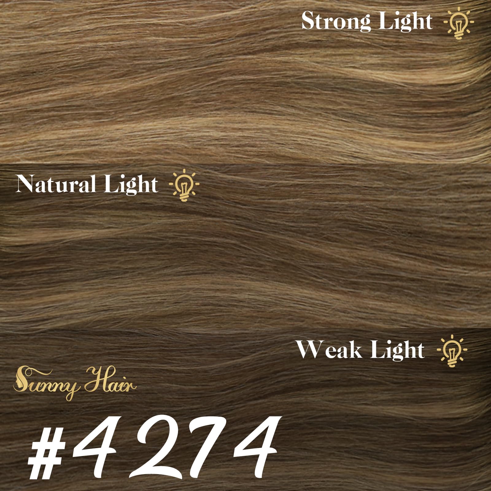Sunny Balayage clip In Hair Extensions Dark Brown Ombre Blonde with Brown Highlights Human Hair clip In Extensions Balayage Brow