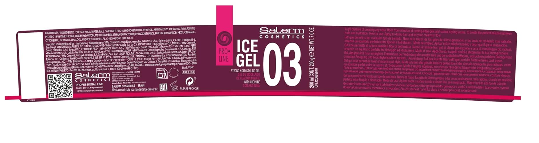 Salerm Pro-Line Ice Gel - 7.05 oz