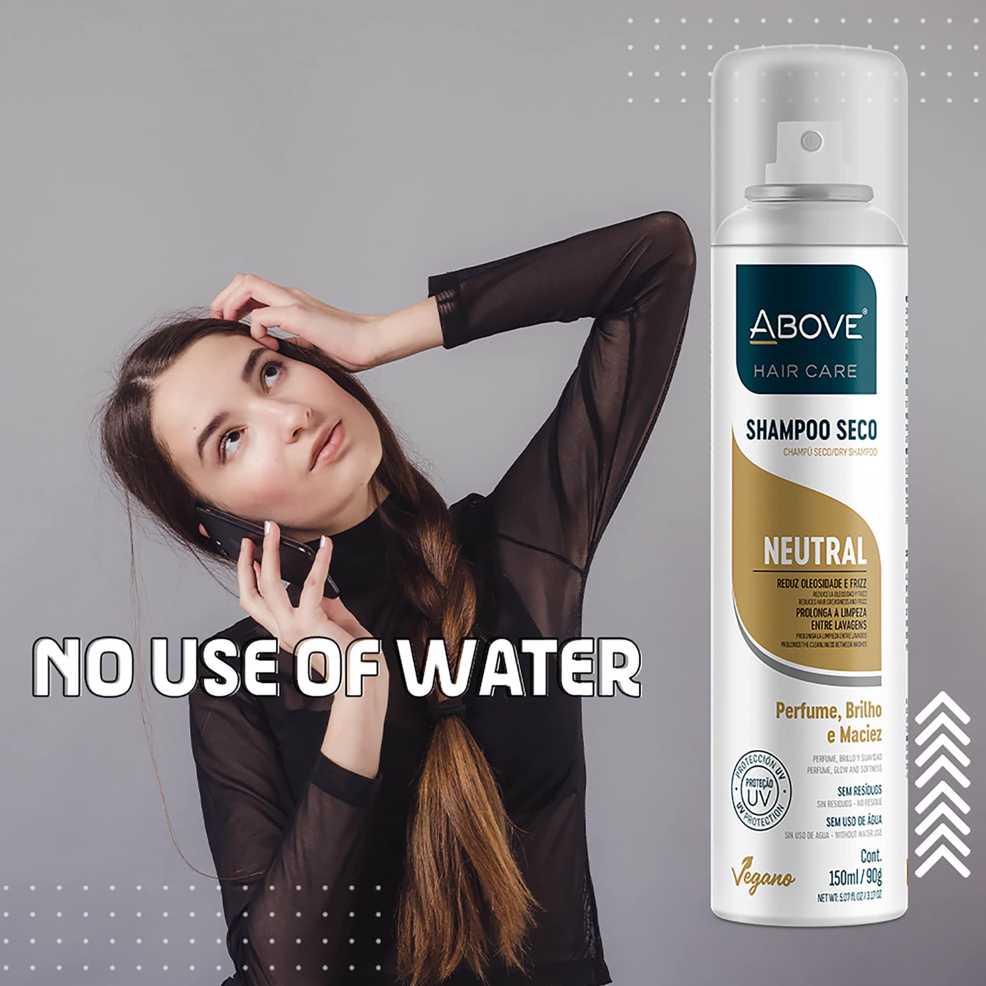 Above Neutral - Dry Shampoo - Absorbs Excess Oil Between Washes - Gives Softness And Shine To Your Strands - Does Not Leave Resi