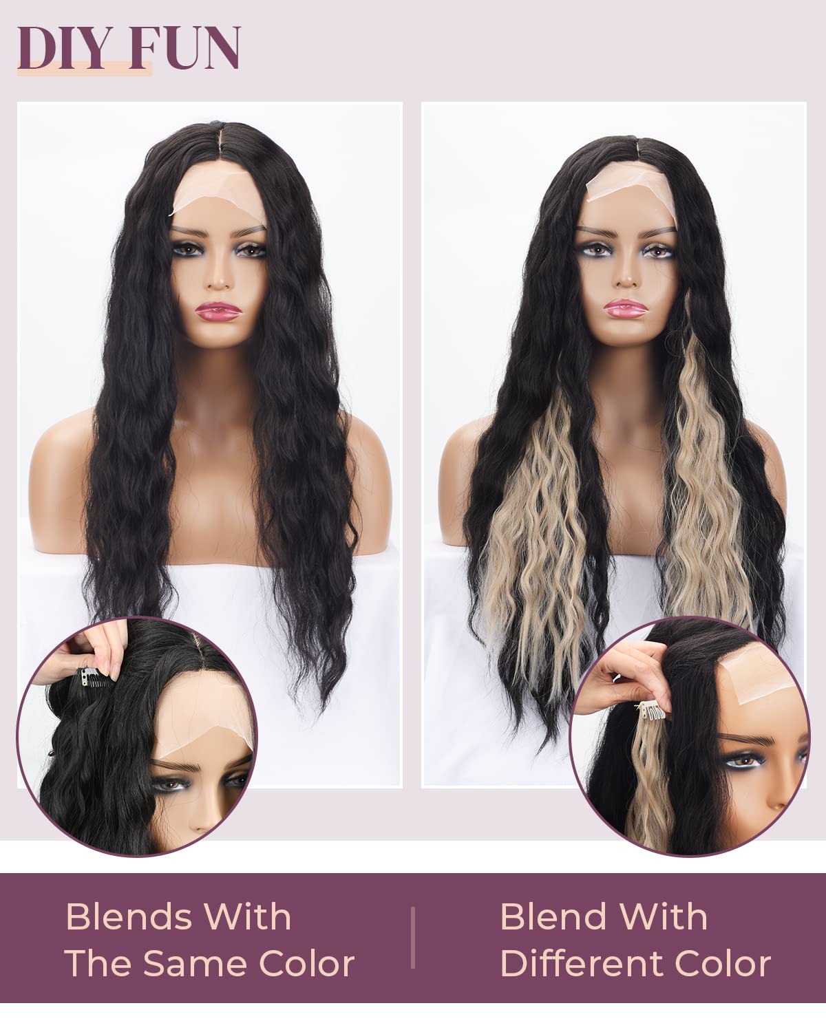 Lonai Clip In Hair Extensions, 6Pcs Curly 24'' Long Synthetic Clip On Hairpiece For Women-Copper Red