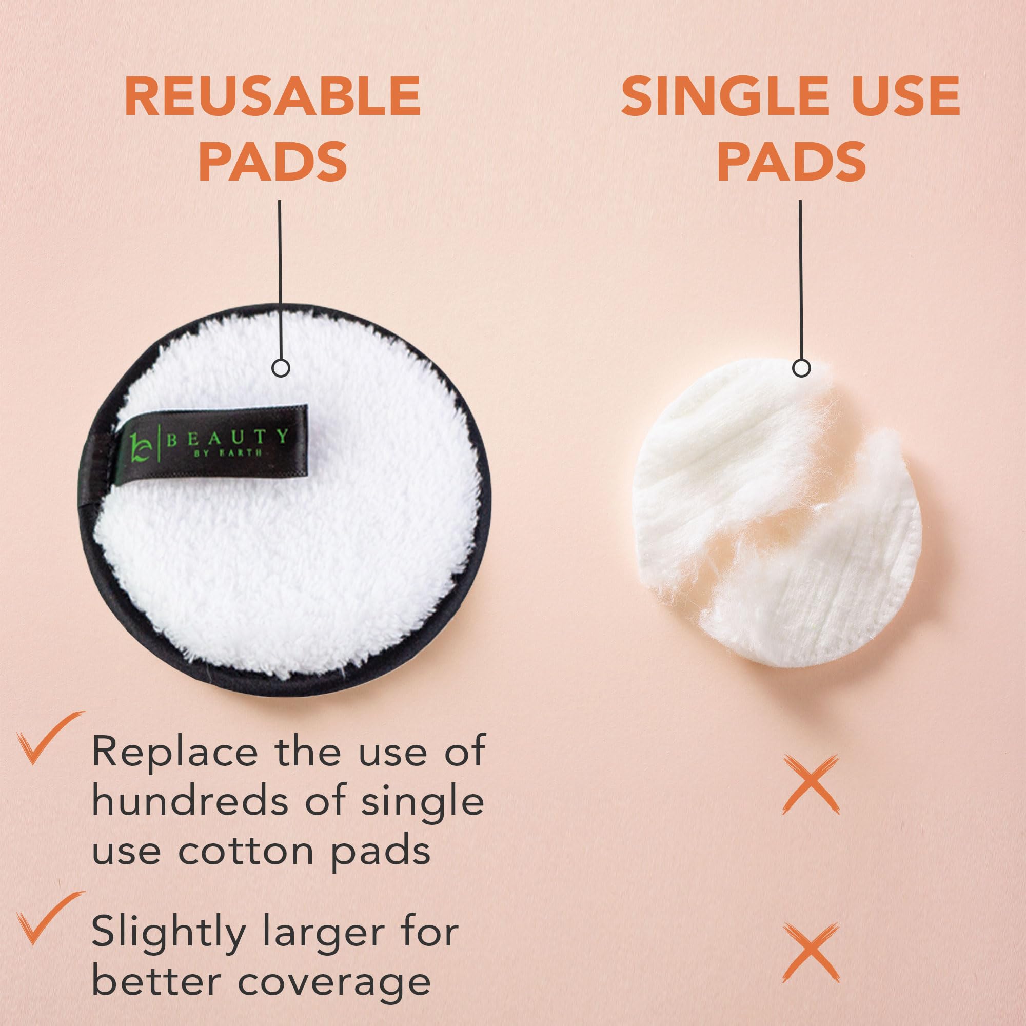 Reusable Makeup Remover Pads - 5 Large Premium Quality Microfiber Cloths For Makeup Removal, Ultra Soft & Durable, Gentle Cleans