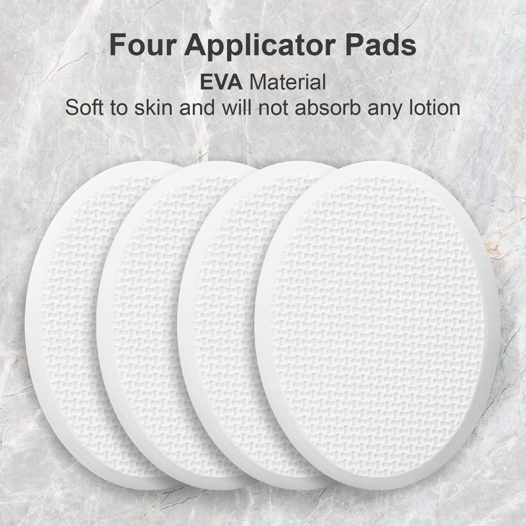 Amazerbath Lotion Applicator For Back, Feet, 4 Replaceable Pads With 1 Long Handled, Apply Cream Medicine Skin Cream Moisturizer